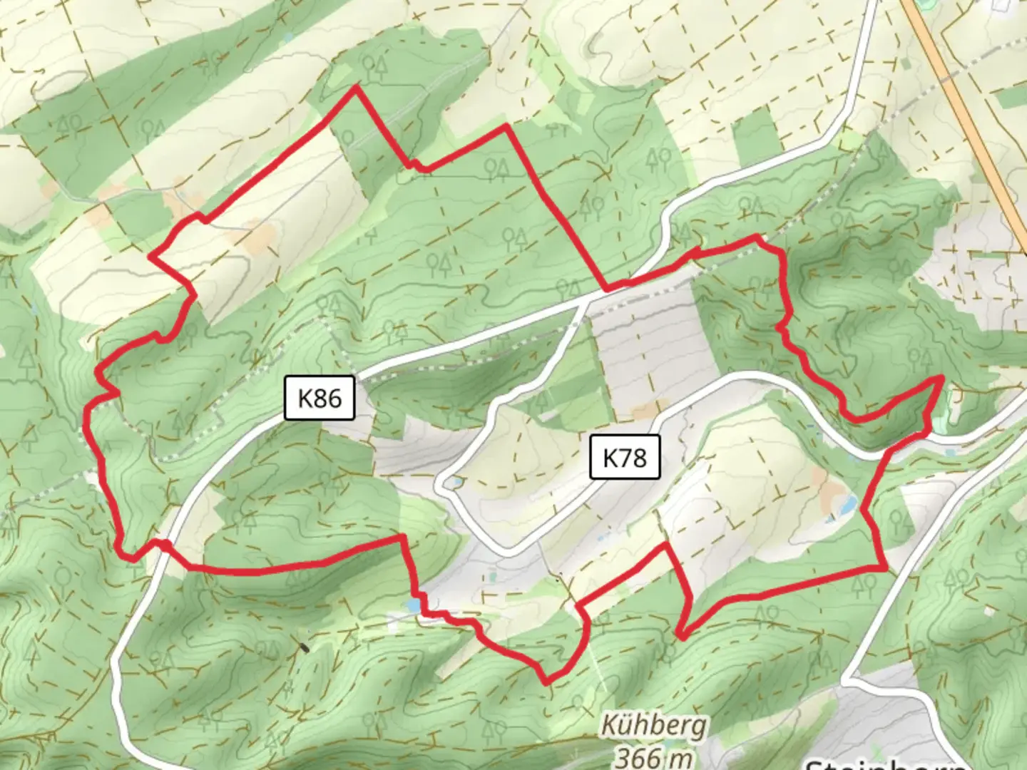 An image depicting the trail Rosenwanderweg and Saar Rhein Main Weg Teil 1 and its surrounding area.