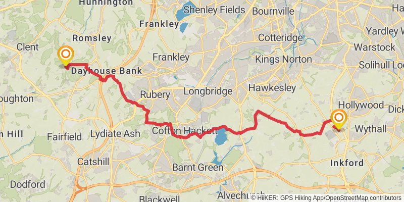 North Worcestershire Path stage 3 Map