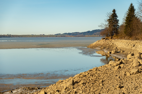 An image depicting the trail From Holzegg to Einsiedeln and its surrounding area.