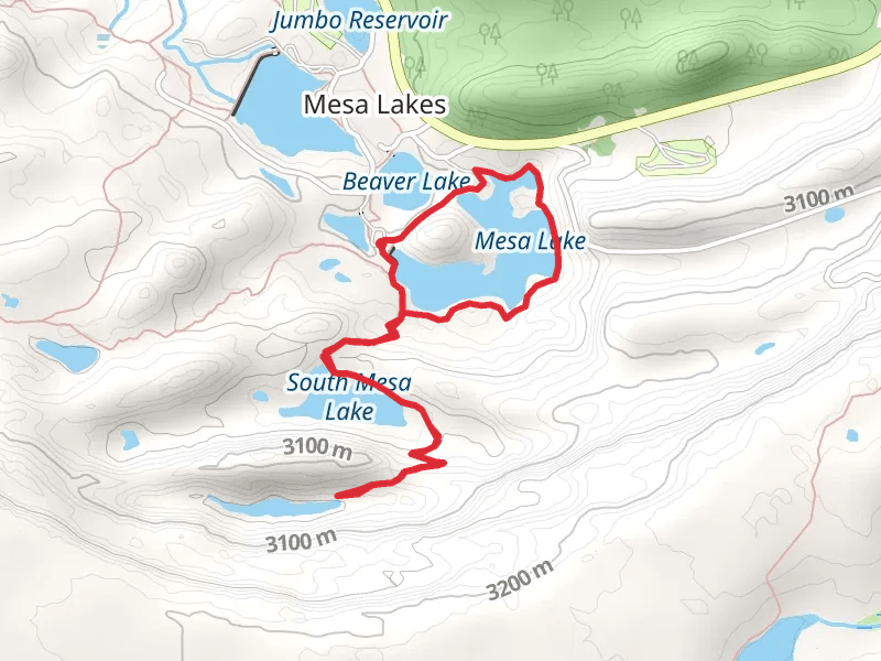 Lost Lake, South Mesa Lake and Mesa Lake Loop