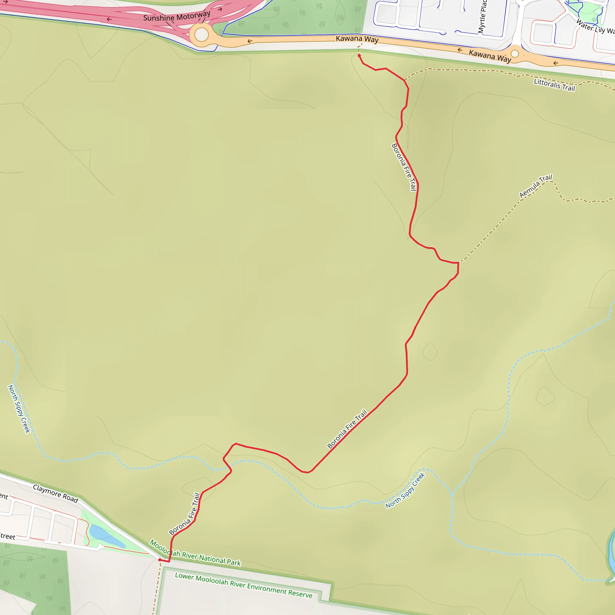 Boronia Track mobile static map