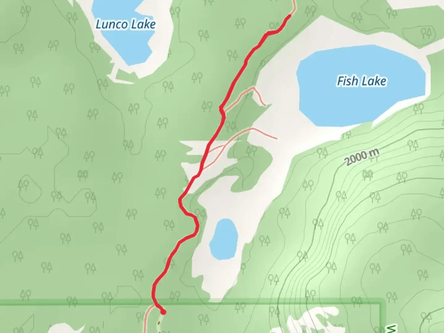 An image depicting the trail Fish Lake Trail and its surrounding area.