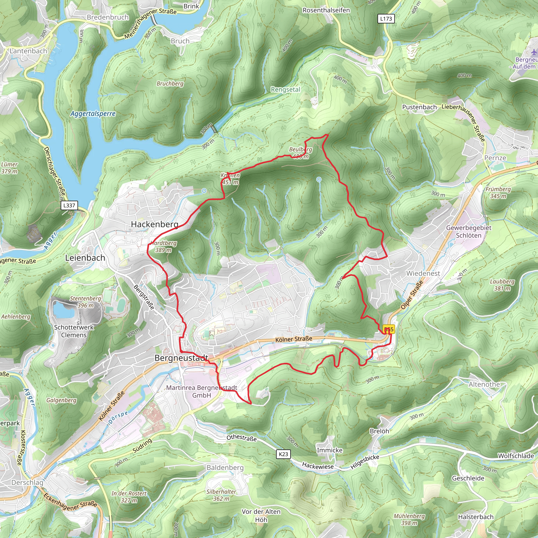 Knollen via Feuer and Flamme Weg mobile static map