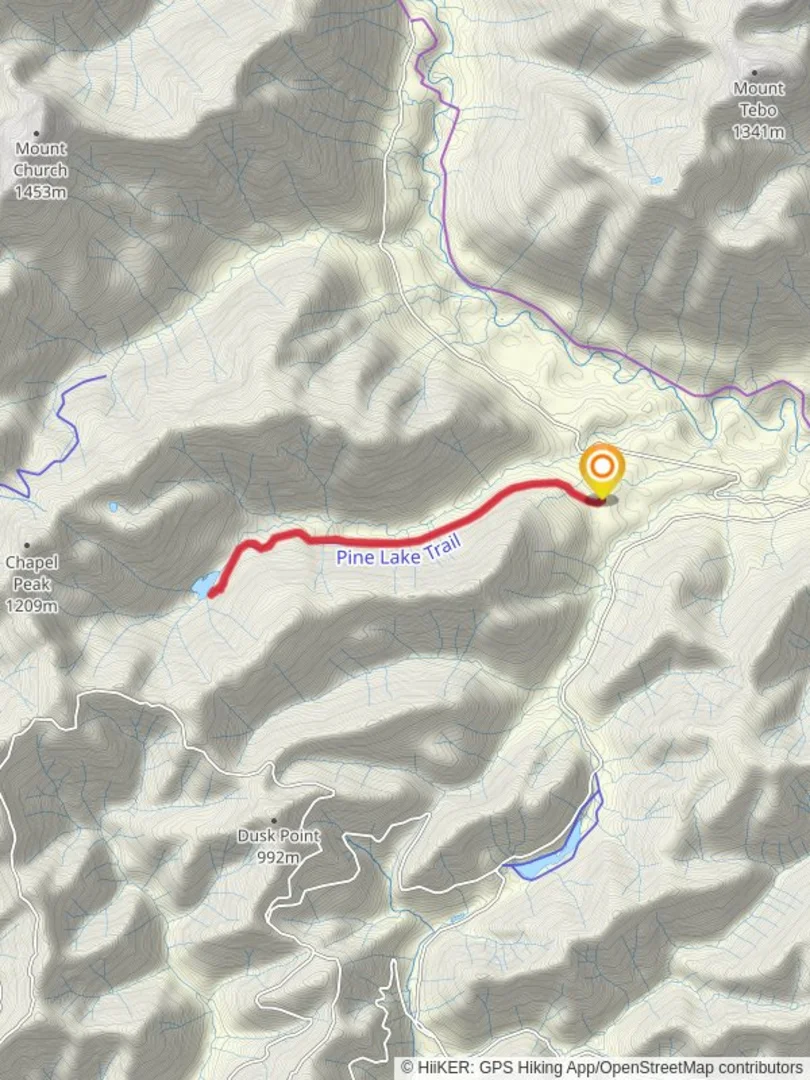 An image depicting the trail Pine Lake Trail and its surrounding area.