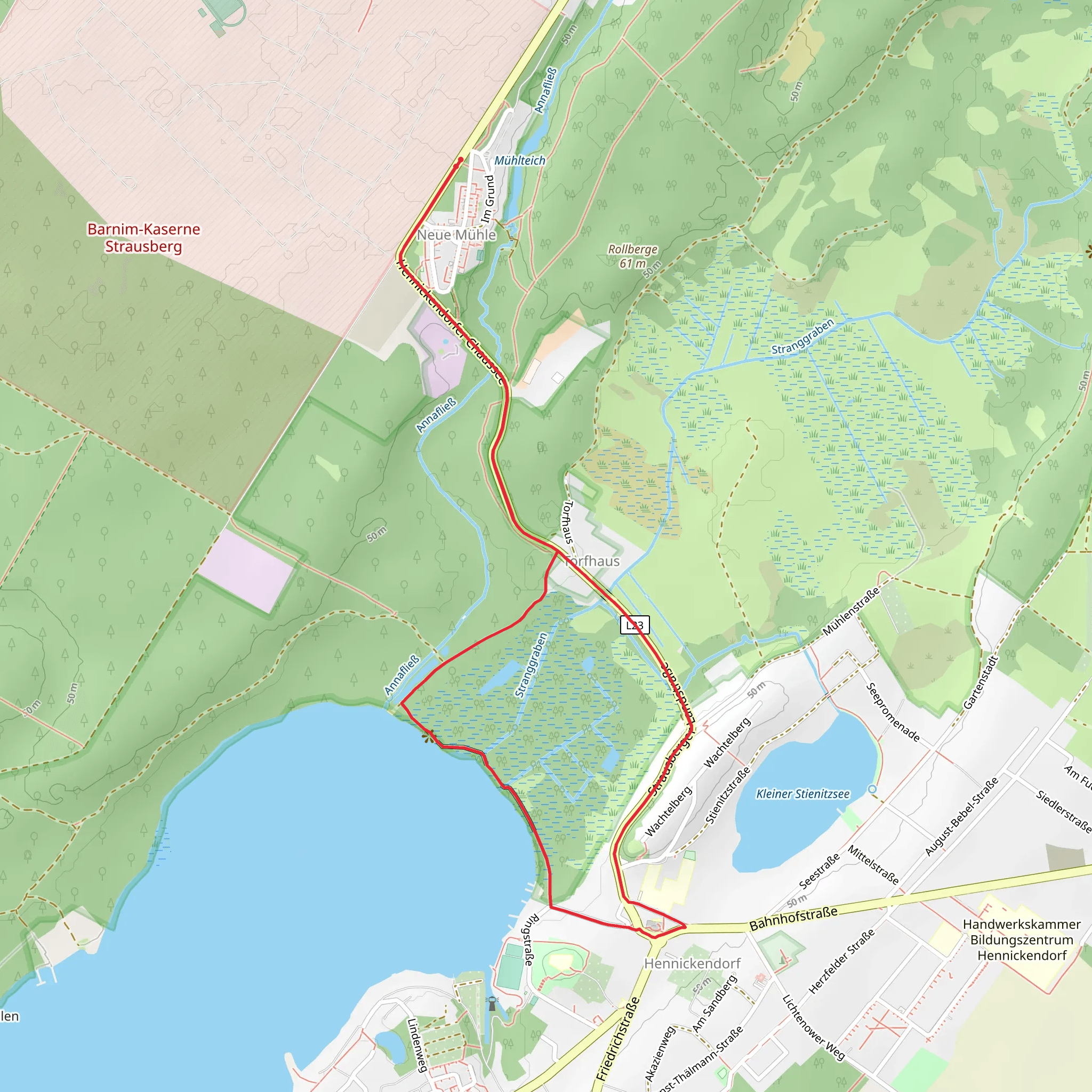 Steinitzsee via Orchideen Rundweg mobile static map