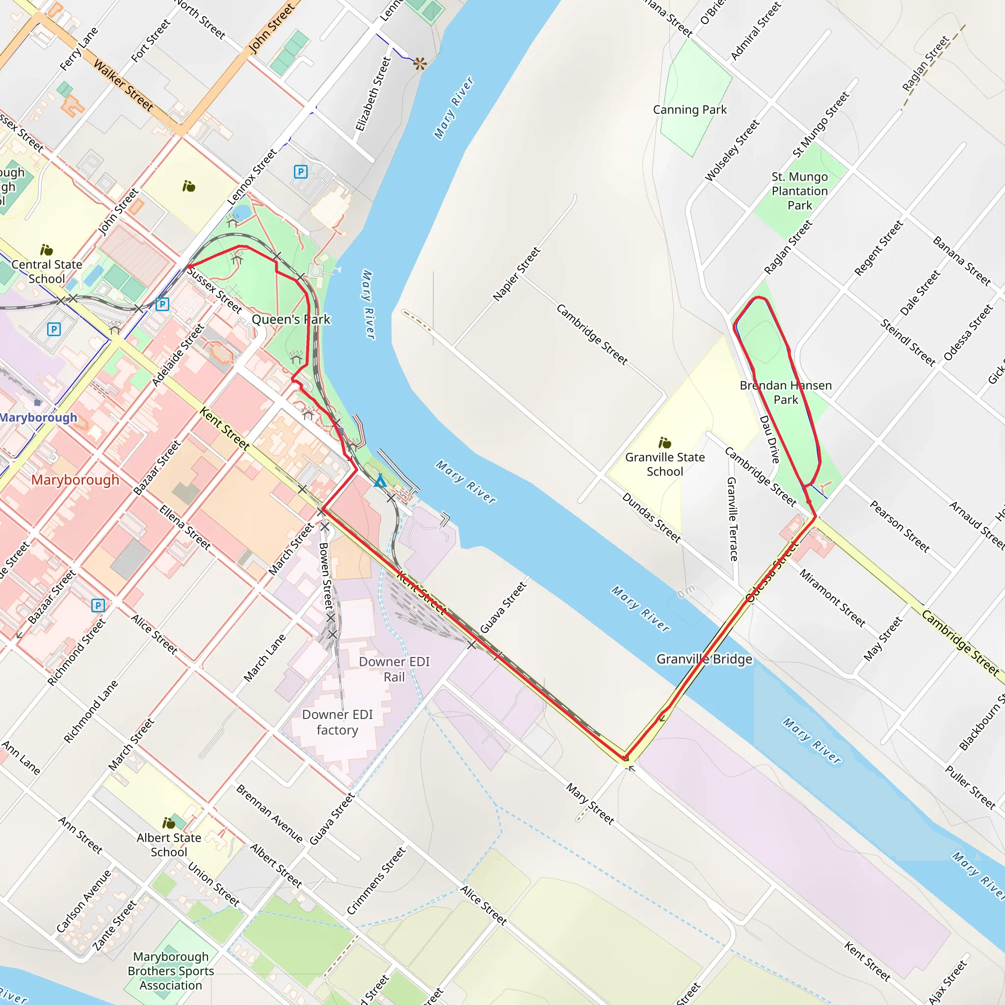 Industrail Trail mobile static map