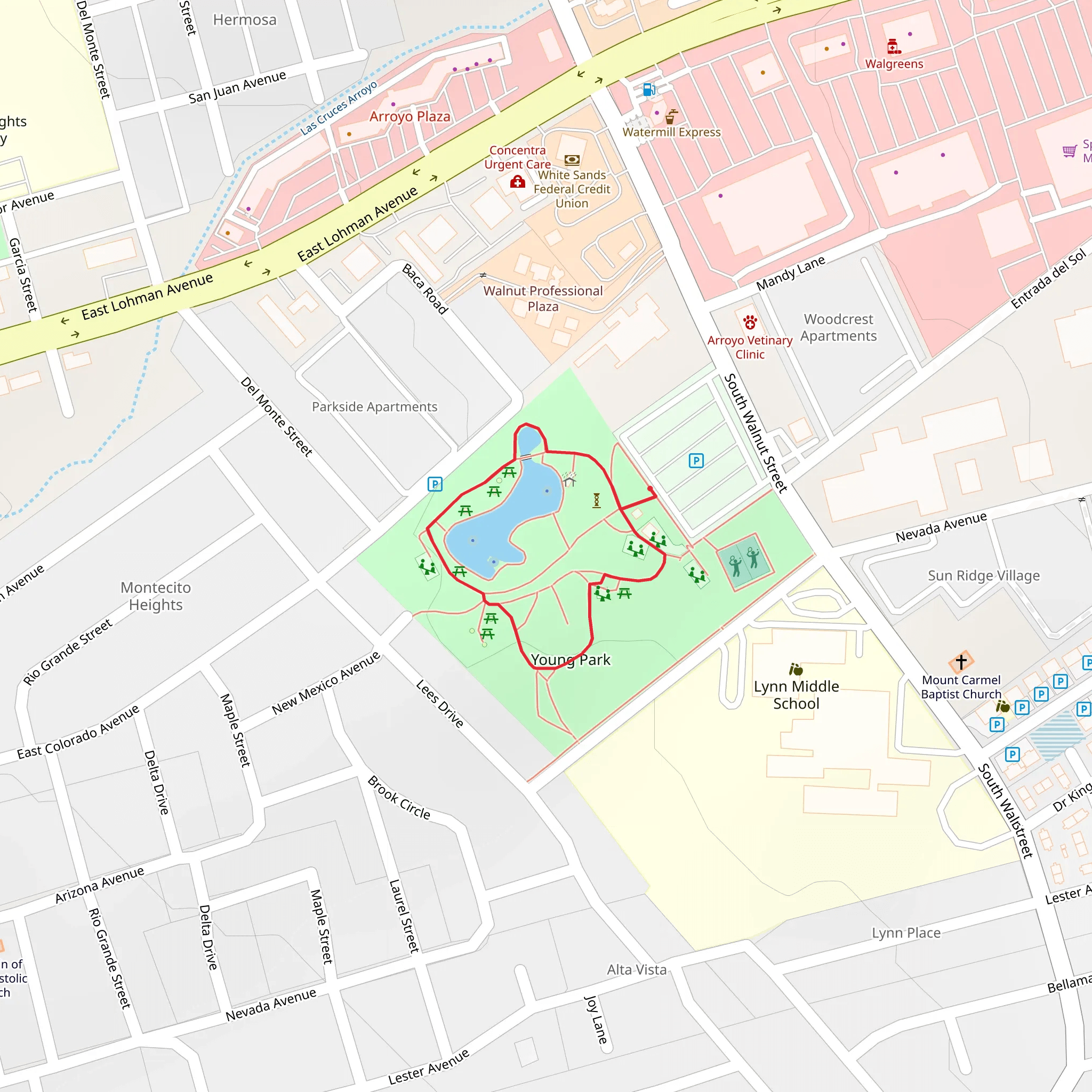 Young Park Loop mobile static map
