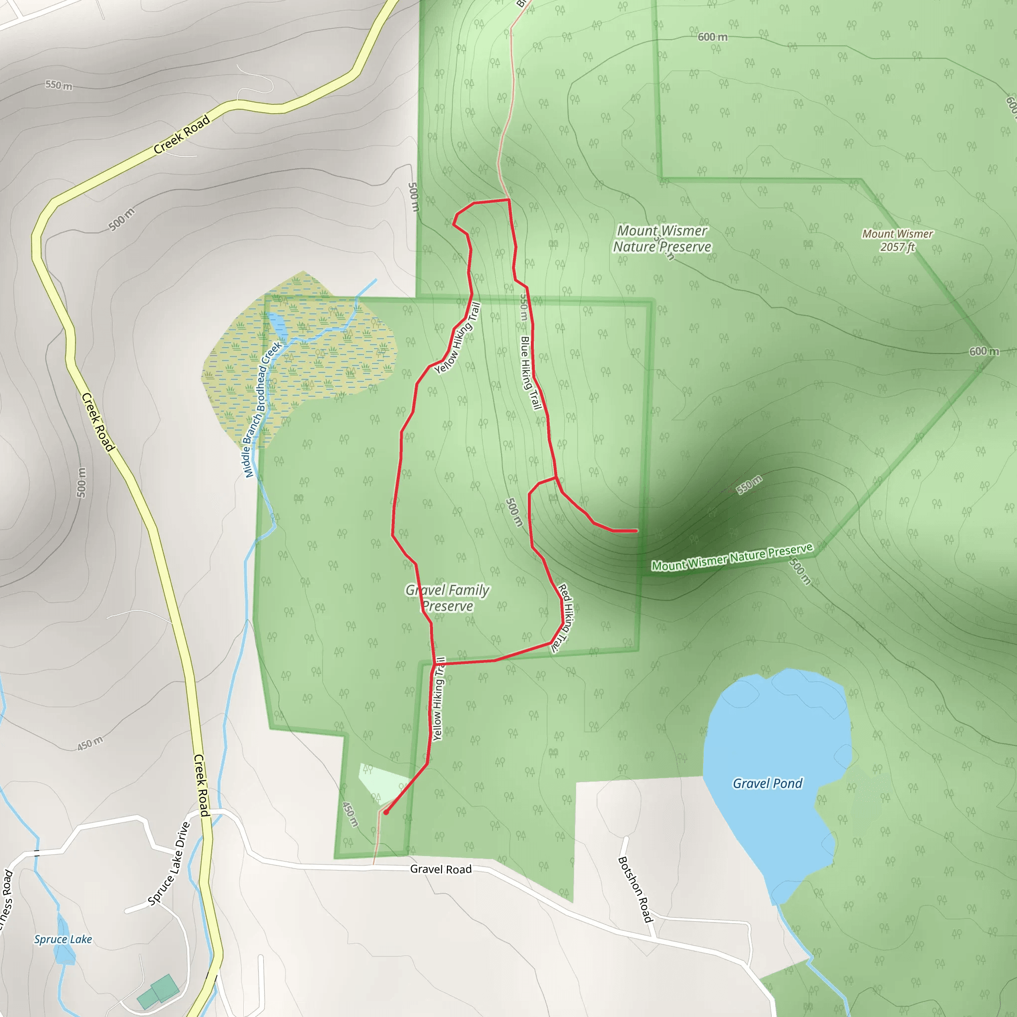Gravel Family Preserve Loop mobile static map