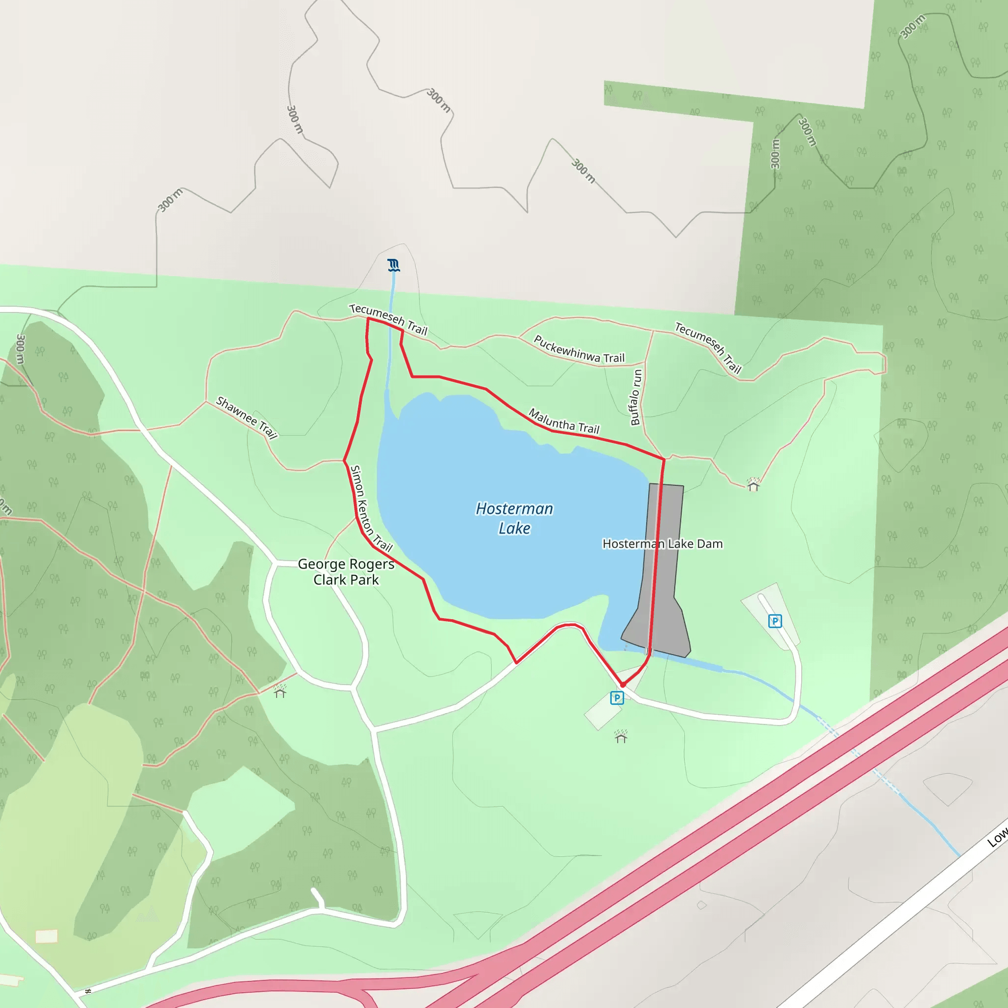 Hosterman Lake Loop mobile static map