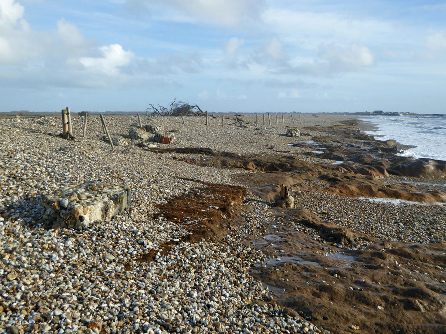 An image depicting the trail Medmerry Beach Walk and its surrounding area.