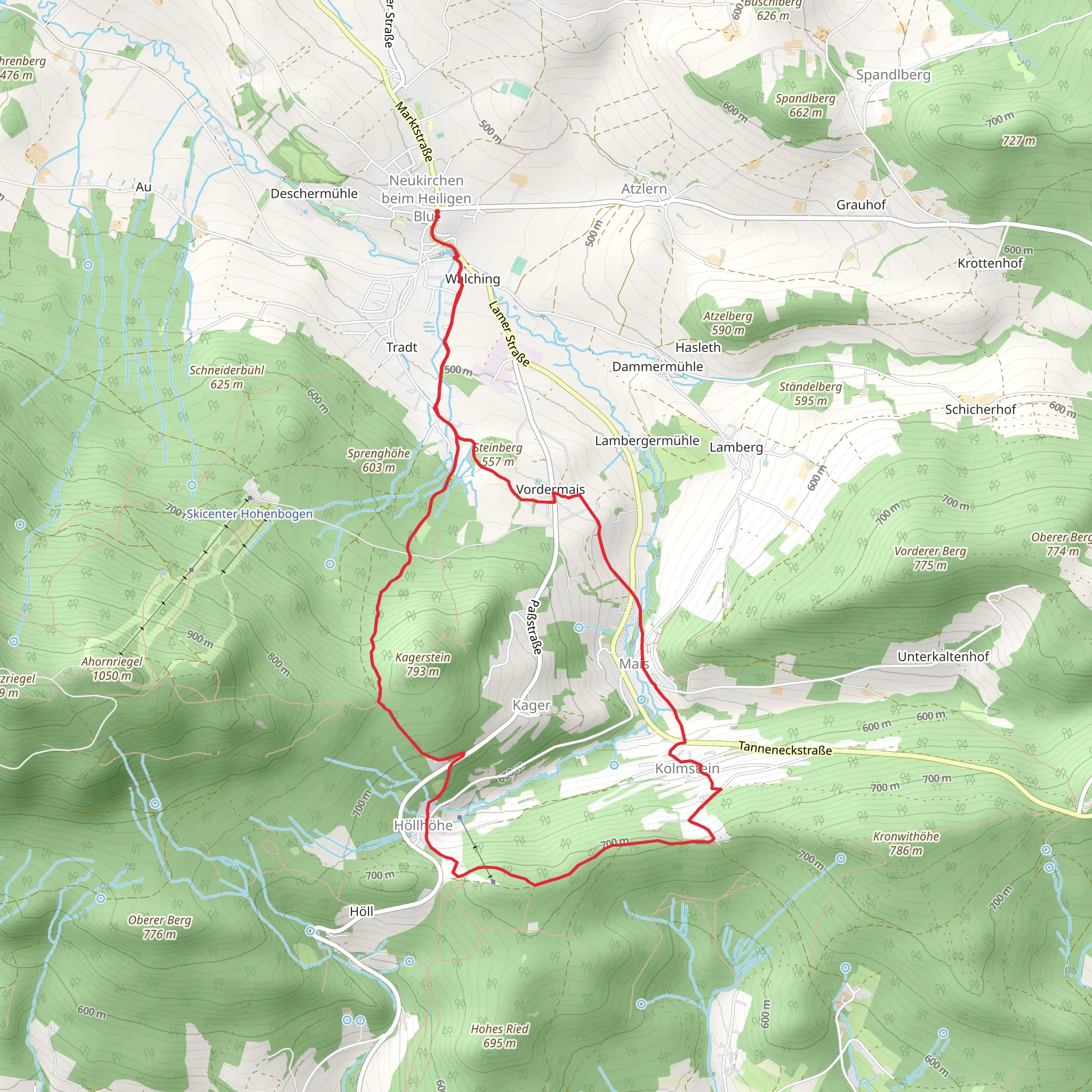 Baierweg and Hoellhoehweg mobile static map