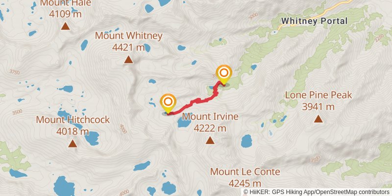 Mount Whitney Trail stage 2 Map