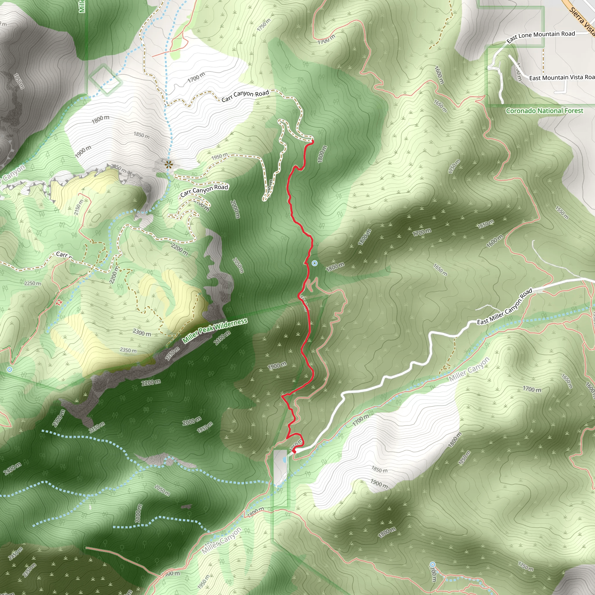 Clark Spring Trail mobile static map