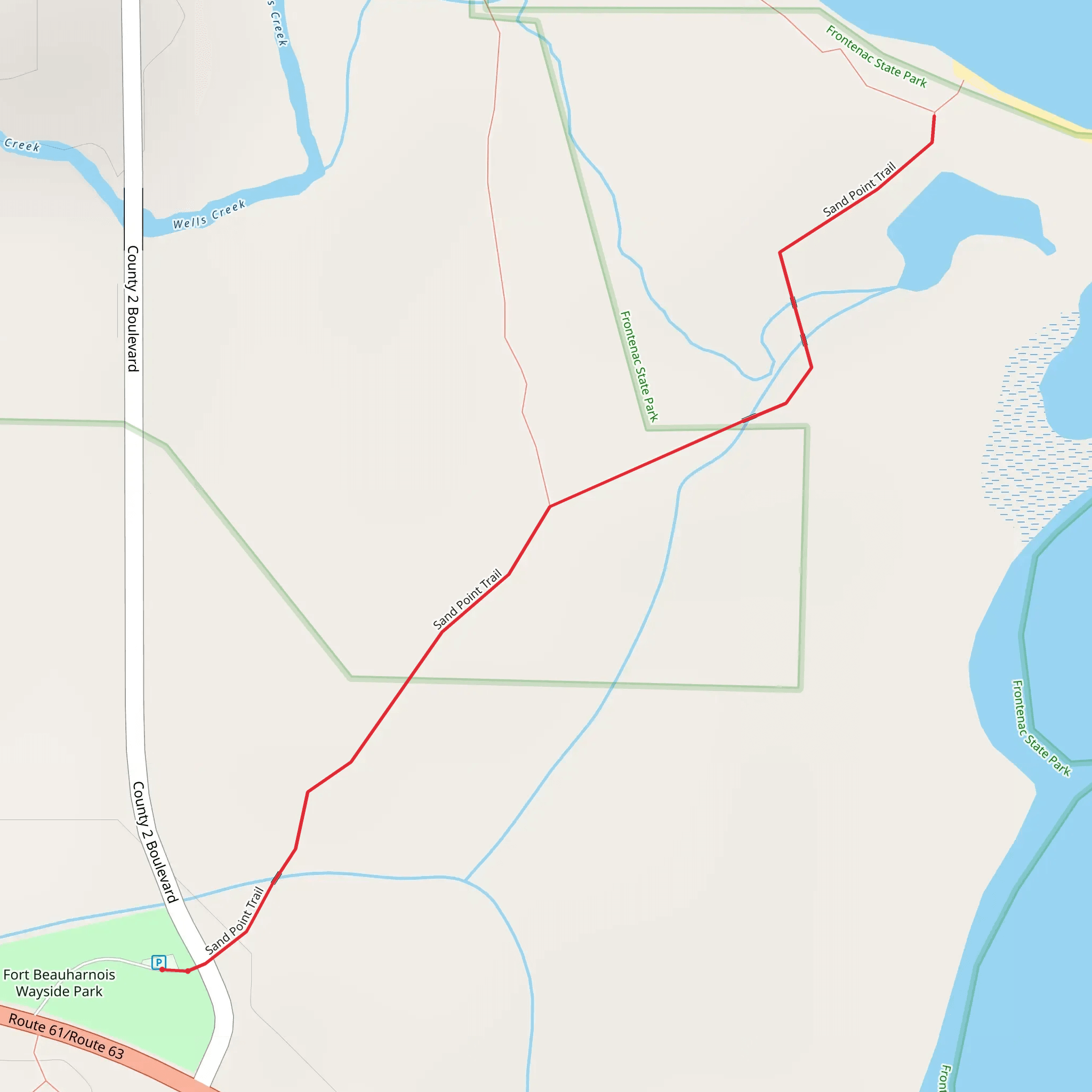 Sand Point Trail mobile static map