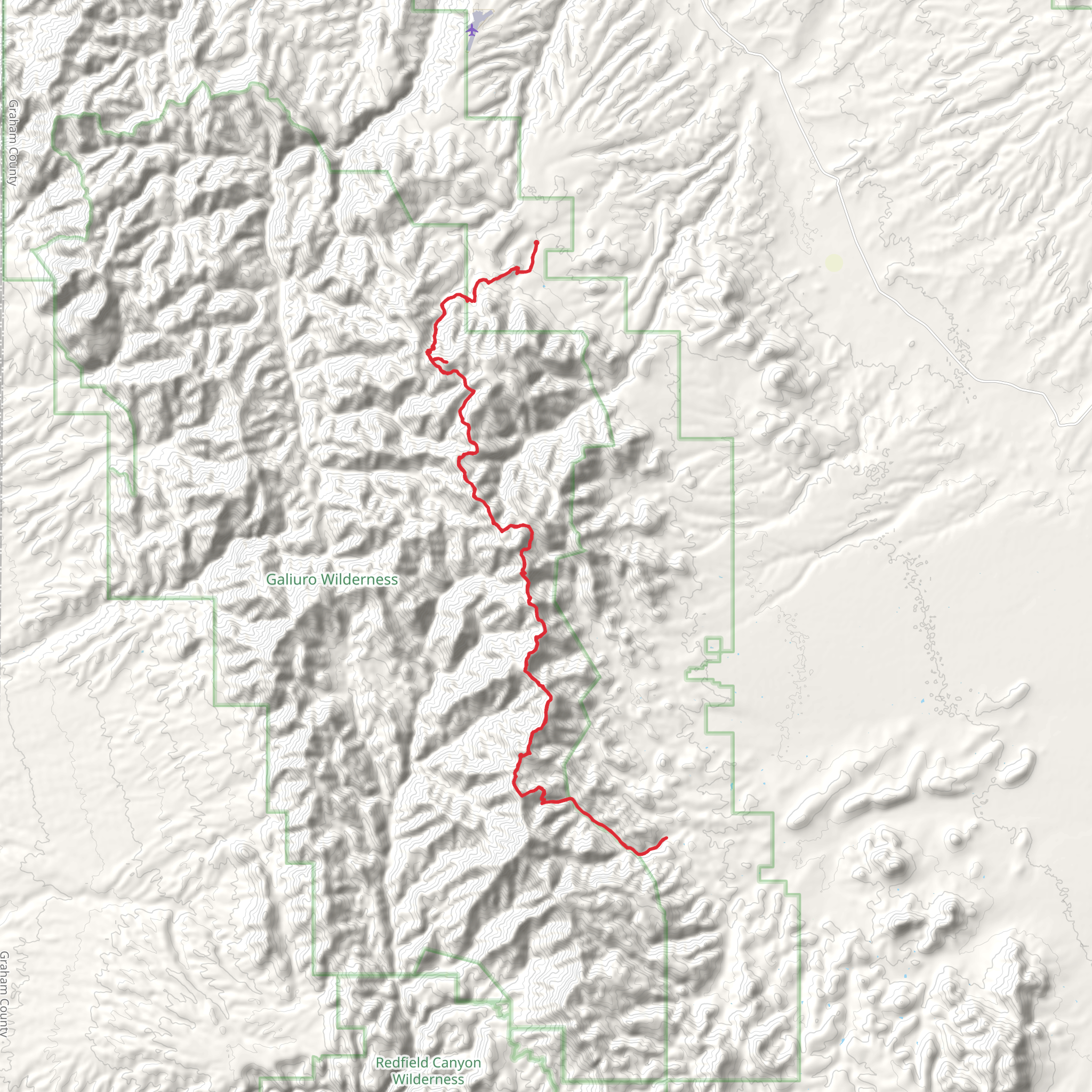 Kennedy Peak via East Divide Trail mobile static map
