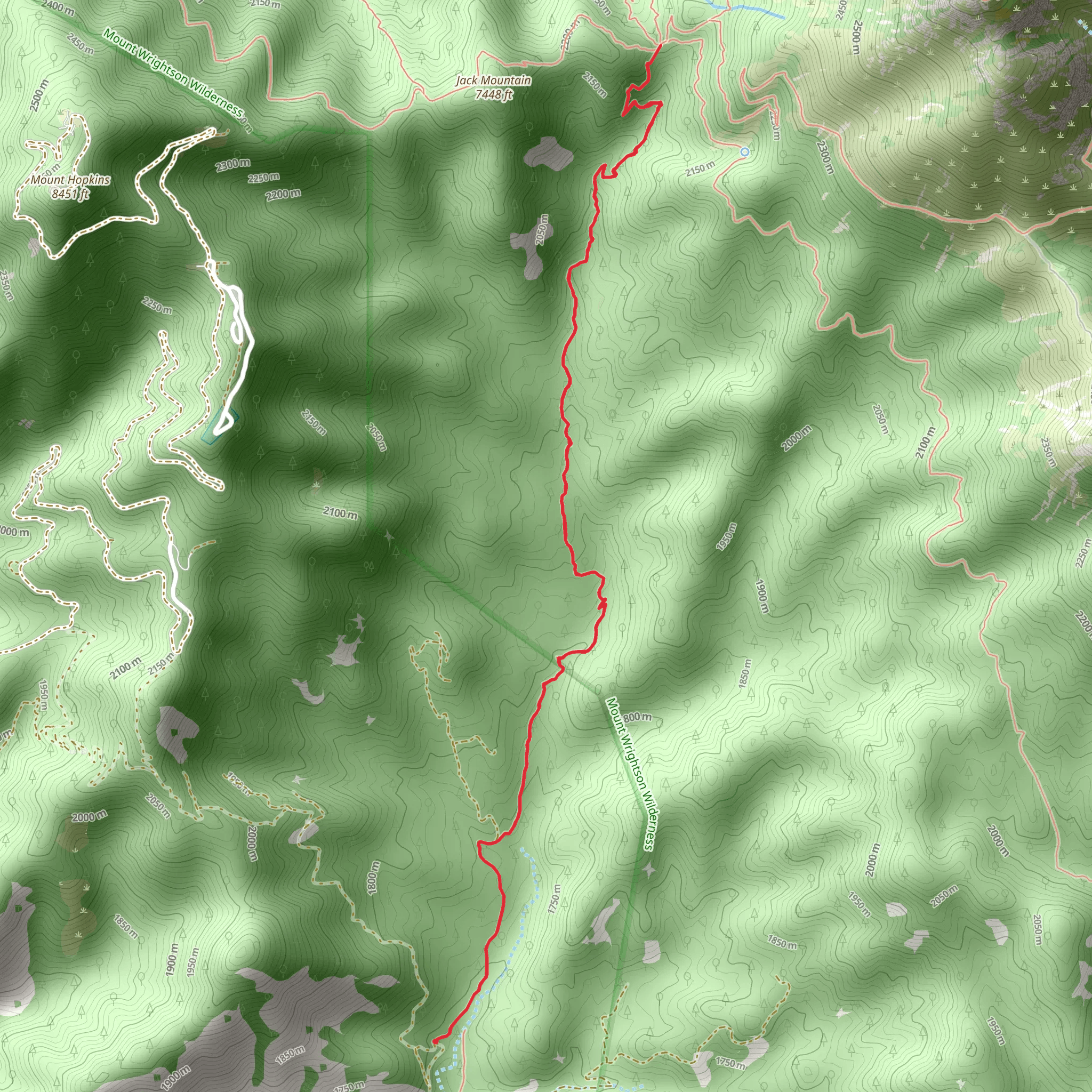 Josephine Canyon Trail mobile static map