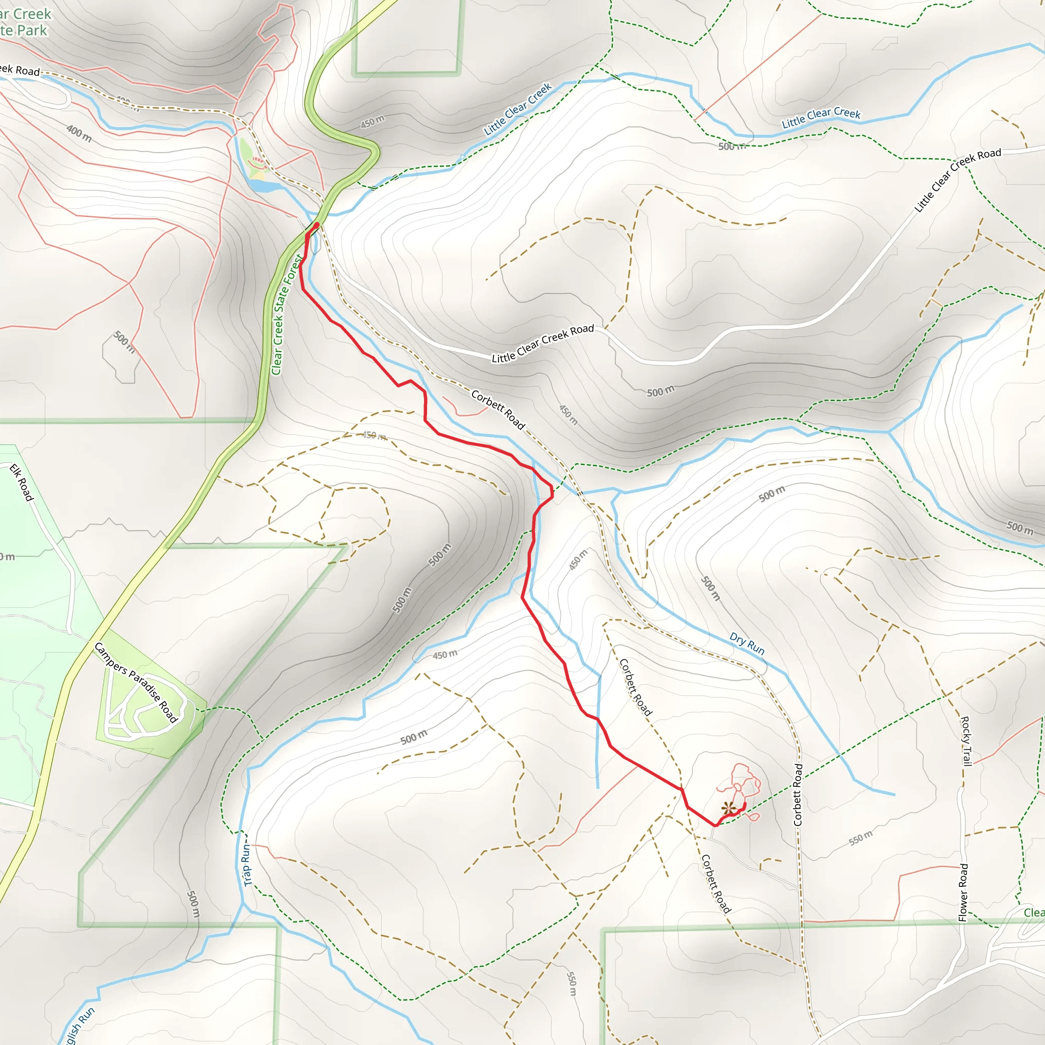 Beartown Rocks mobile static map