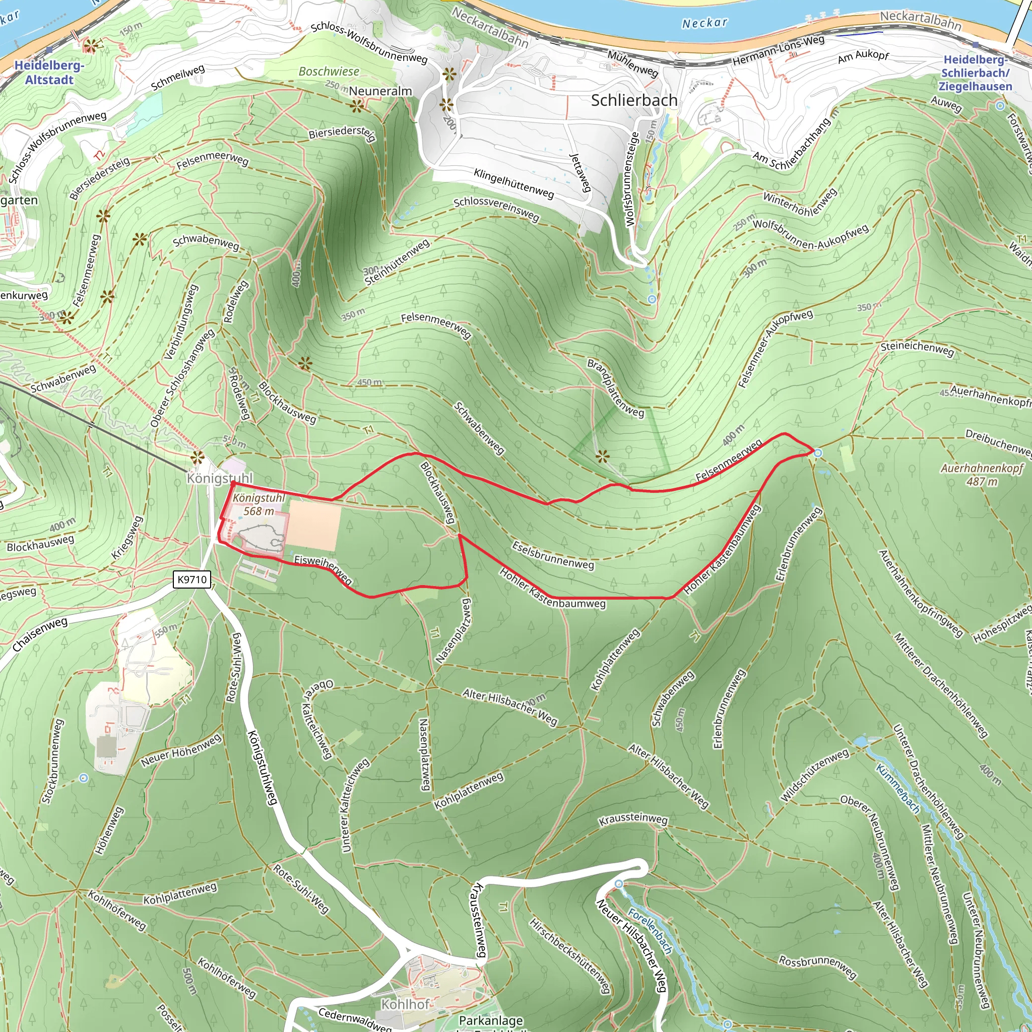 Felsenmeerweg and Eisweiherweg Loop mobile static map