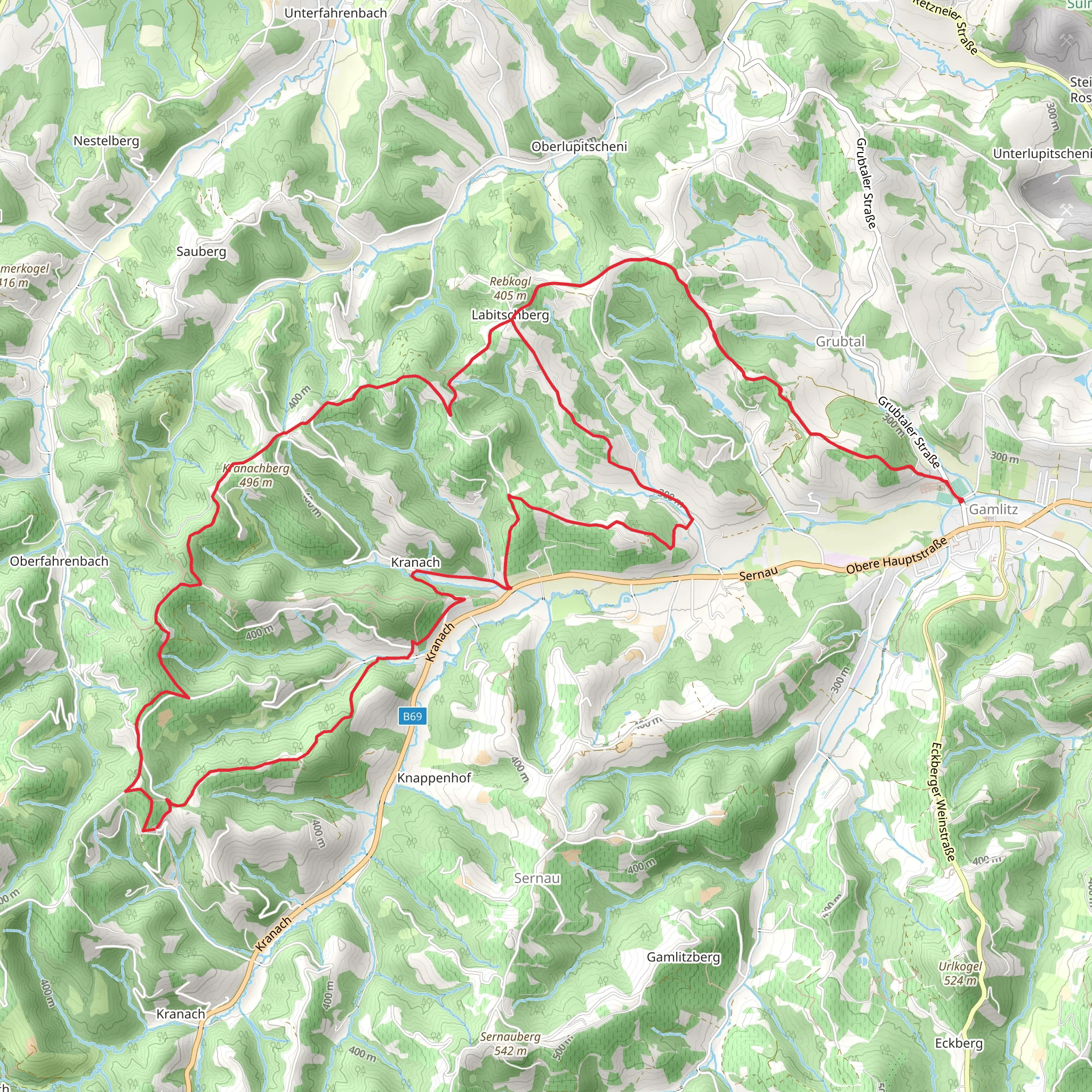 South Styria Nature Park Trail mobile static map
