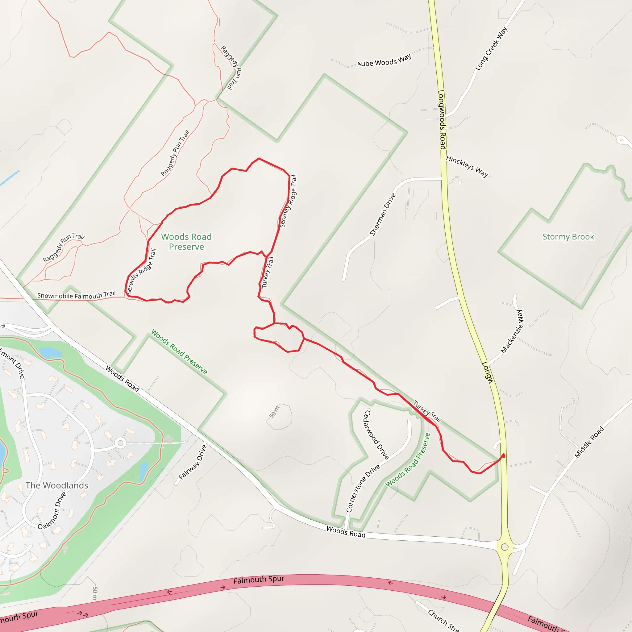 Turkey Trail, White Trail and Serenity Ridge Trail Loop mobile static map