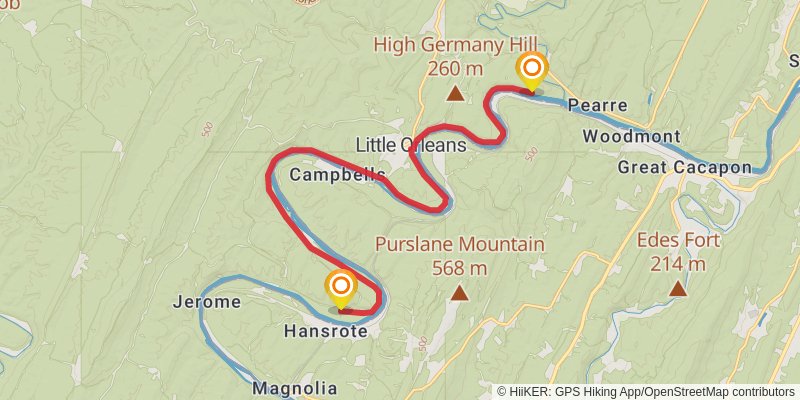 Chesapeake & Ohio Canal Trail stage 11 Map