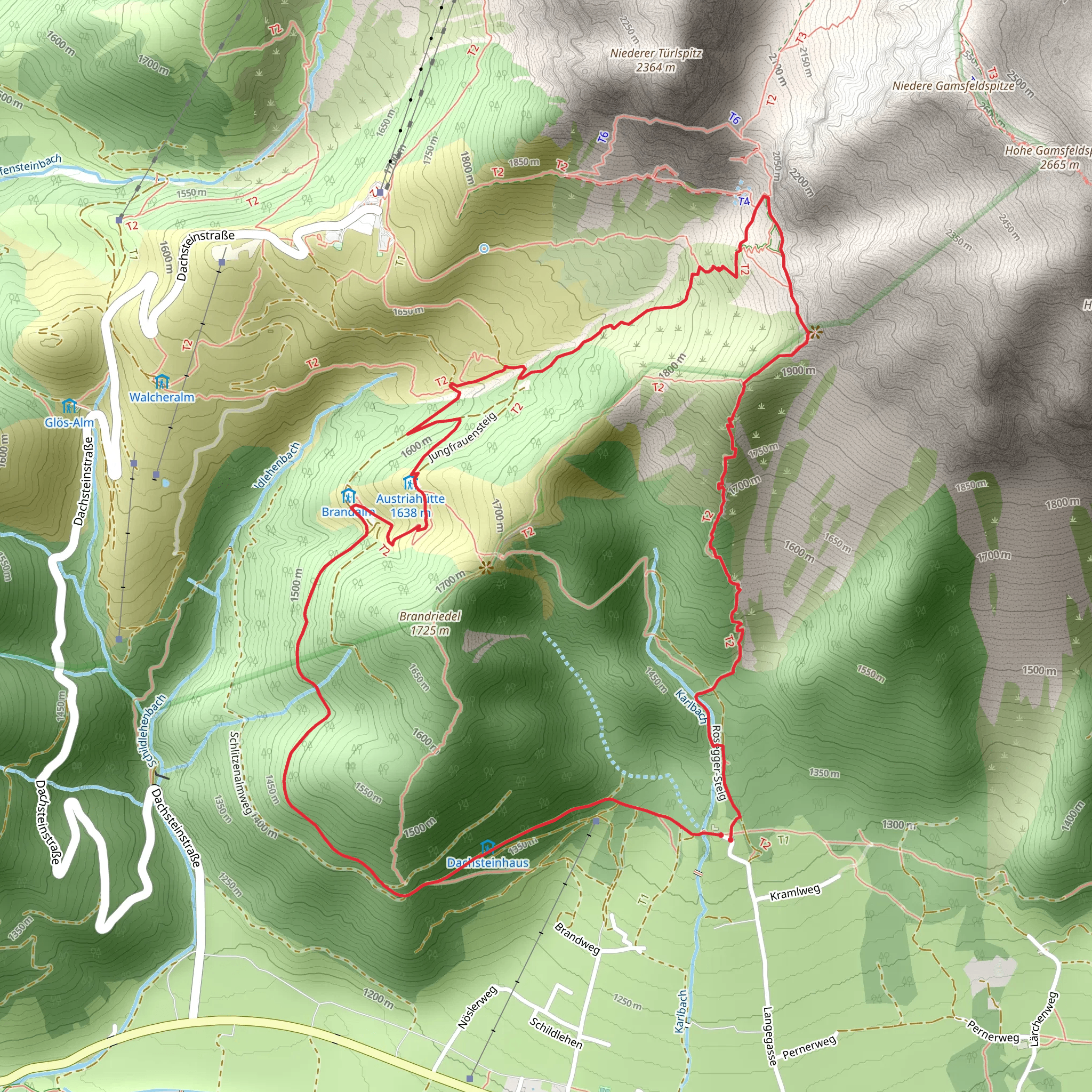 Jungfrauensteig mobile static map