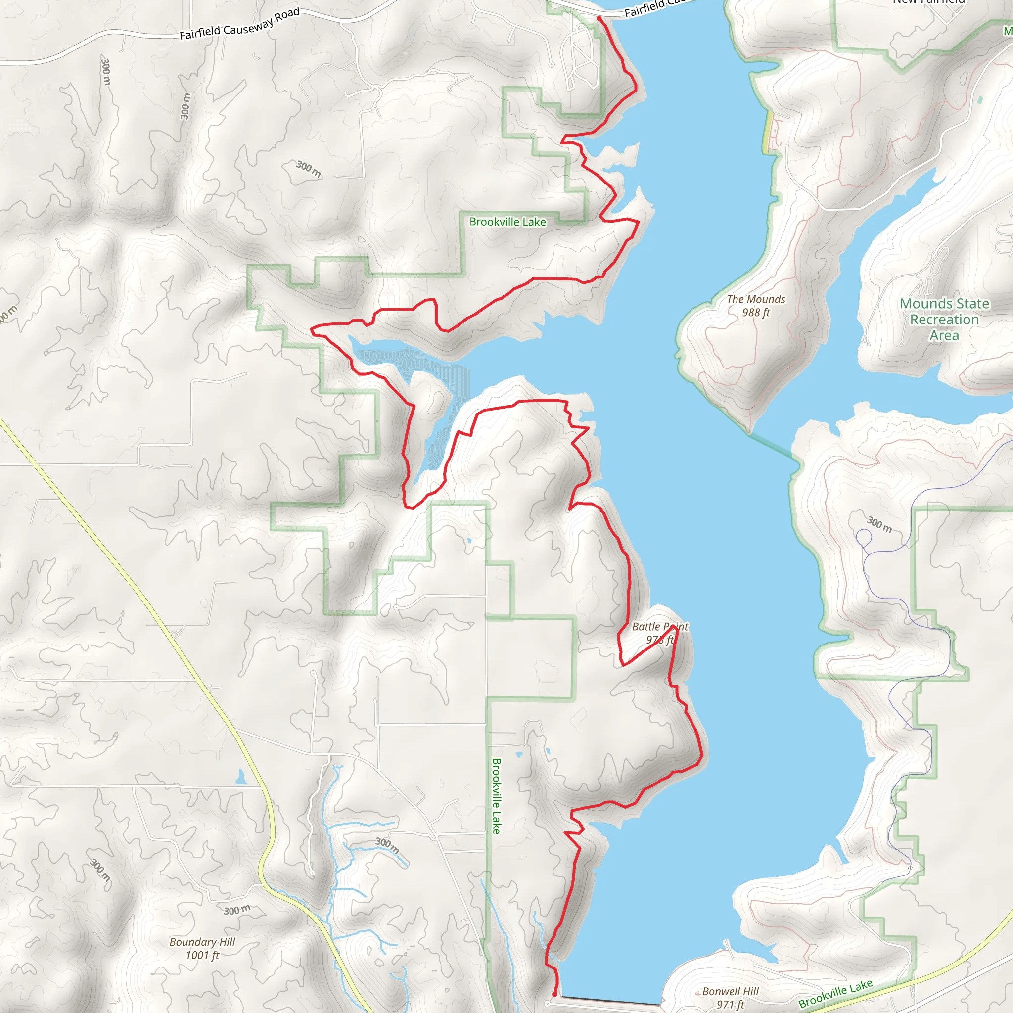 Wolf Creek Trail and Battle Point mobile static map
