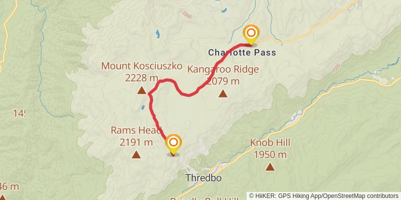 Australian Alps Walking Track stage 30 Map