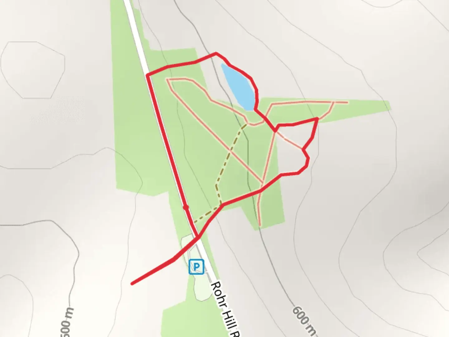 An image depicting the trail Rohr Hill Road Loop and its surrounding area.
