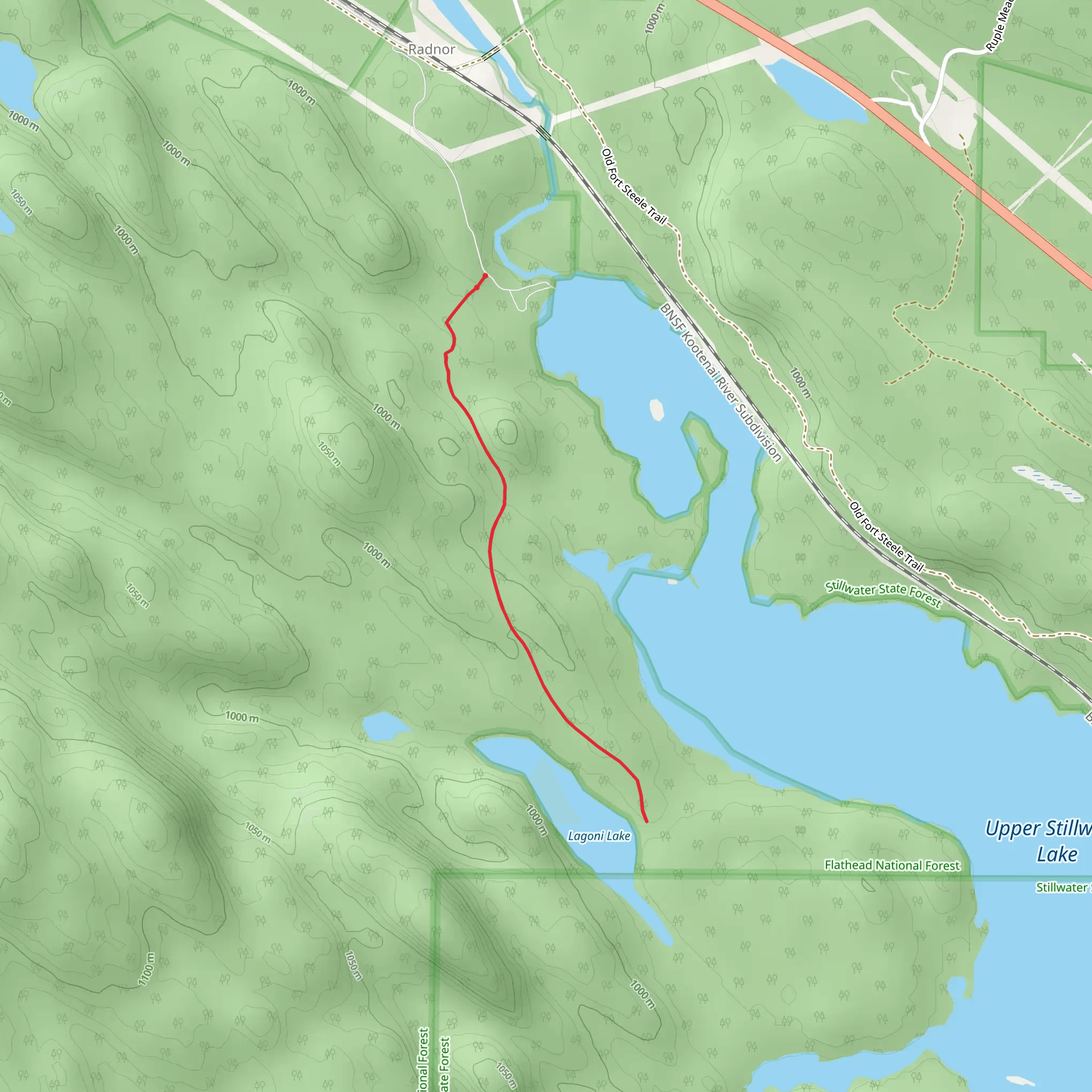 Lagoni Lake Trail mobile static map