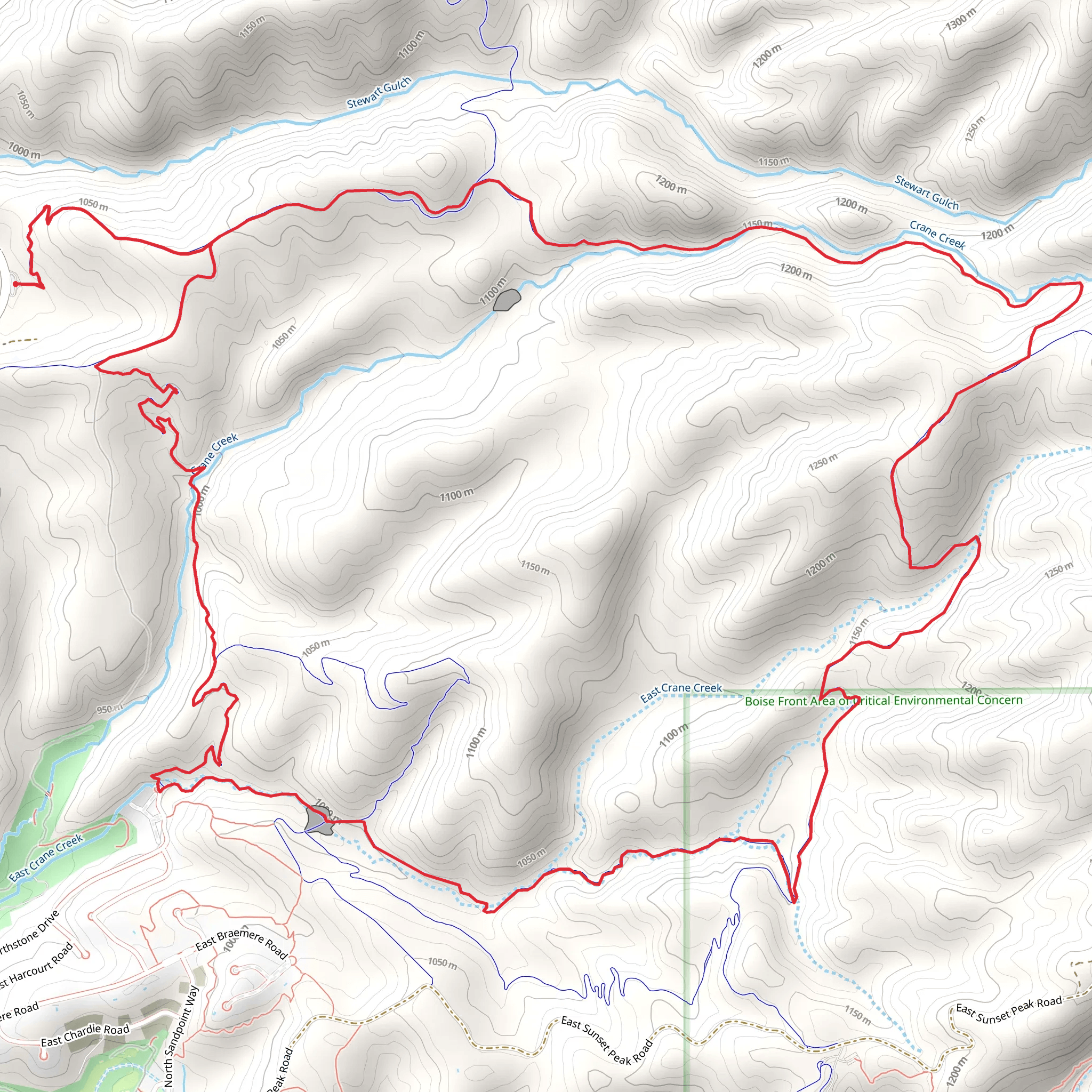 Corrals and Bob's Loop mobile static map