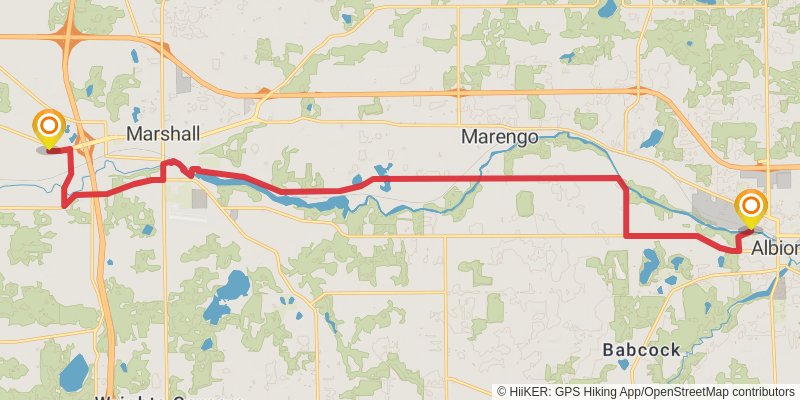 North Country Trail - Michigan Southeast stage 42 Map