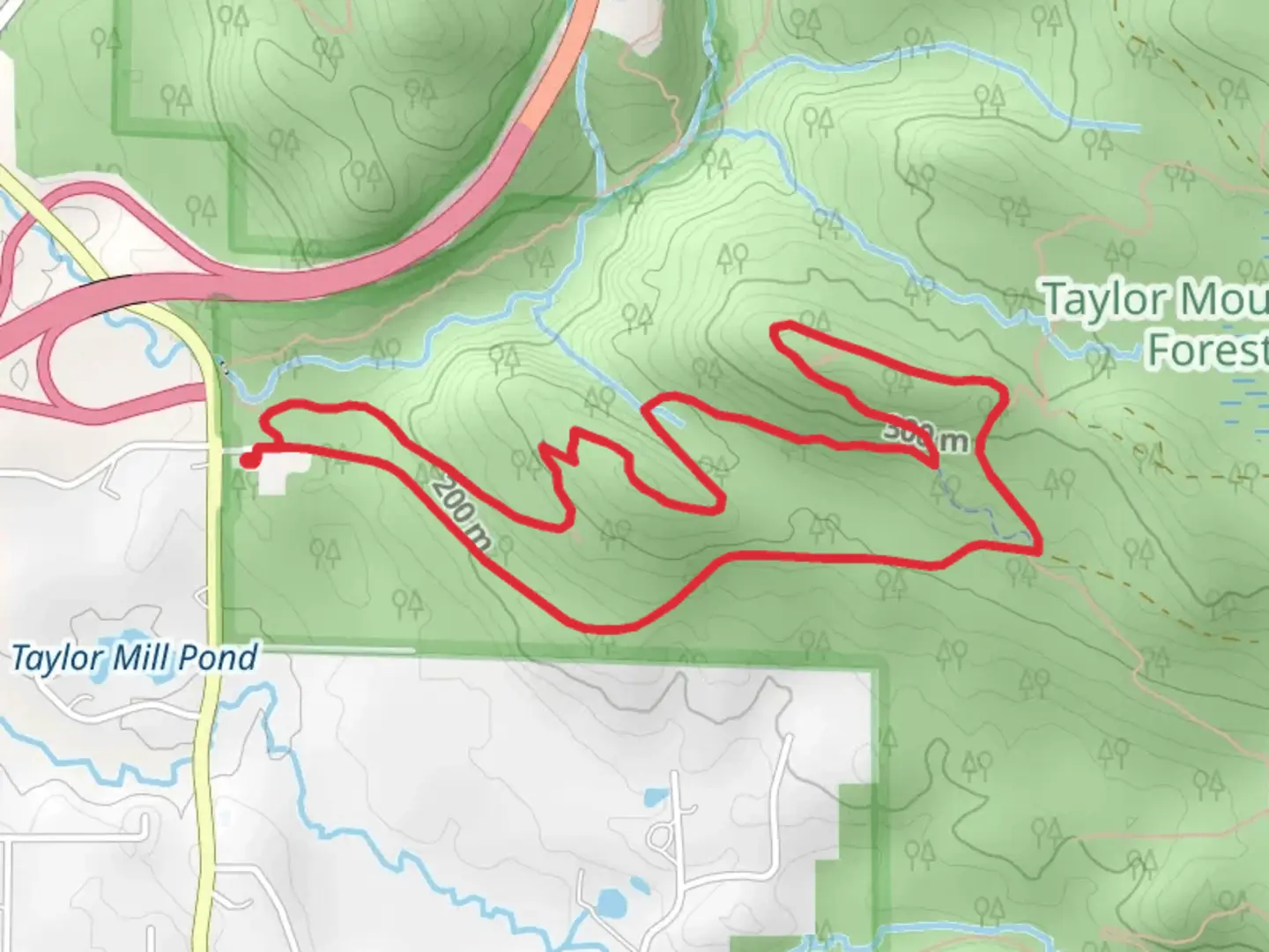 An image depicting the trail Holder Ridge Trail and Road A Loop and its surrounding area.