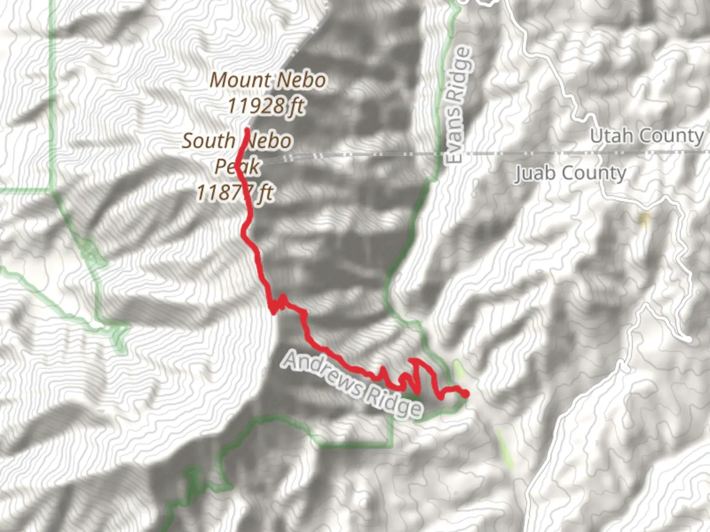 An image depicting the trail Mount Nebo Trail and its surrounding area.