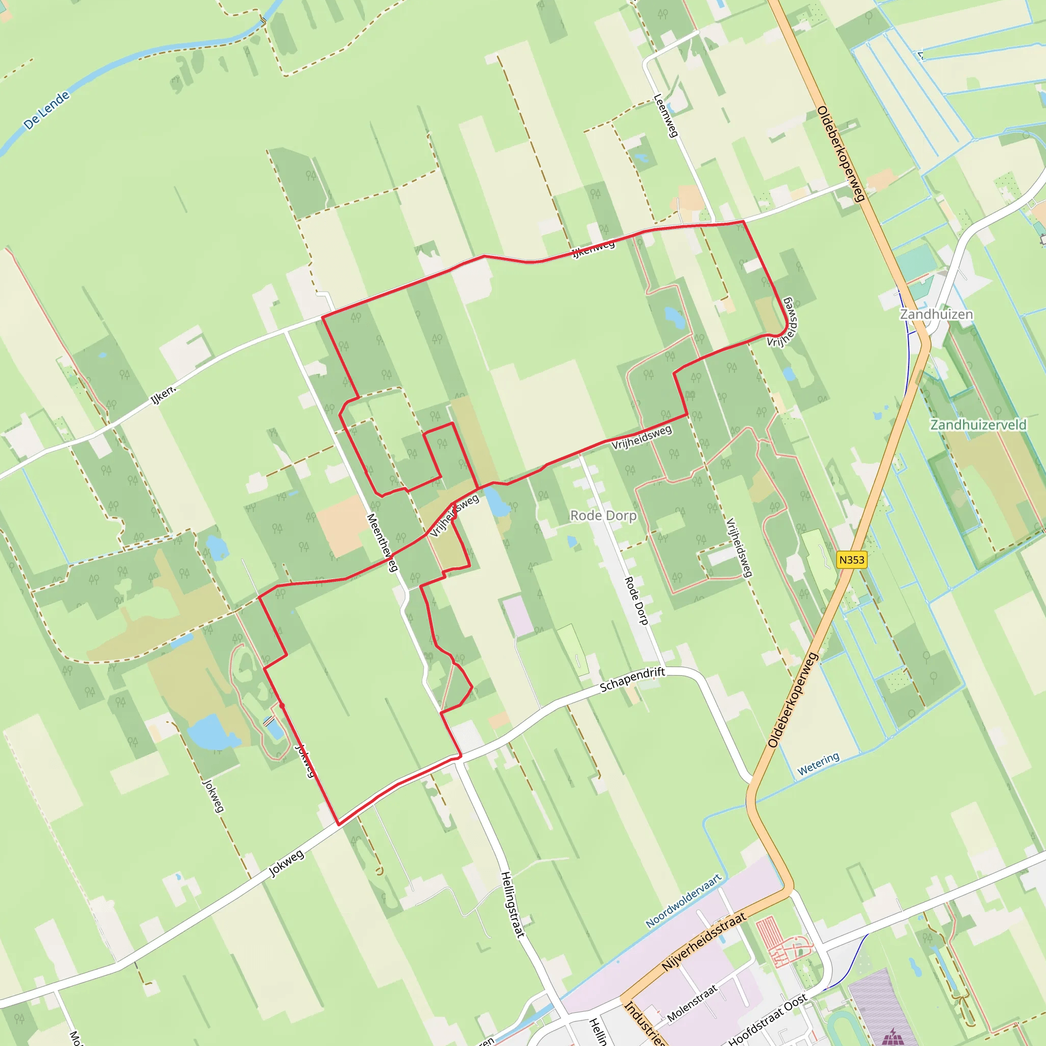 Ijken Weg, Vrijhelds Weg and Jok Weg Loop mobile static map