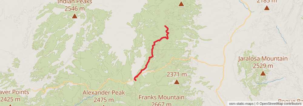 Grand Enchantment Trail stage 44 Map