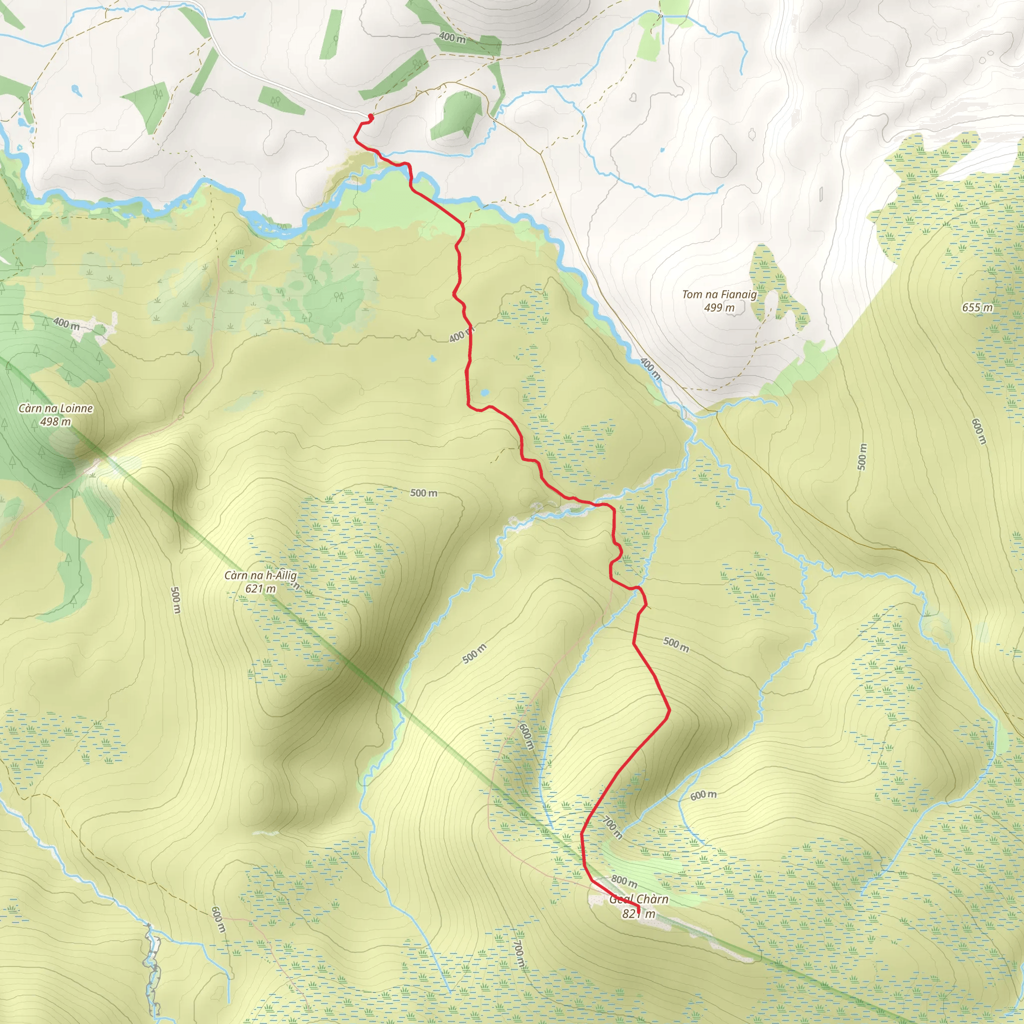 Geal Charn - Dorback mobile static map