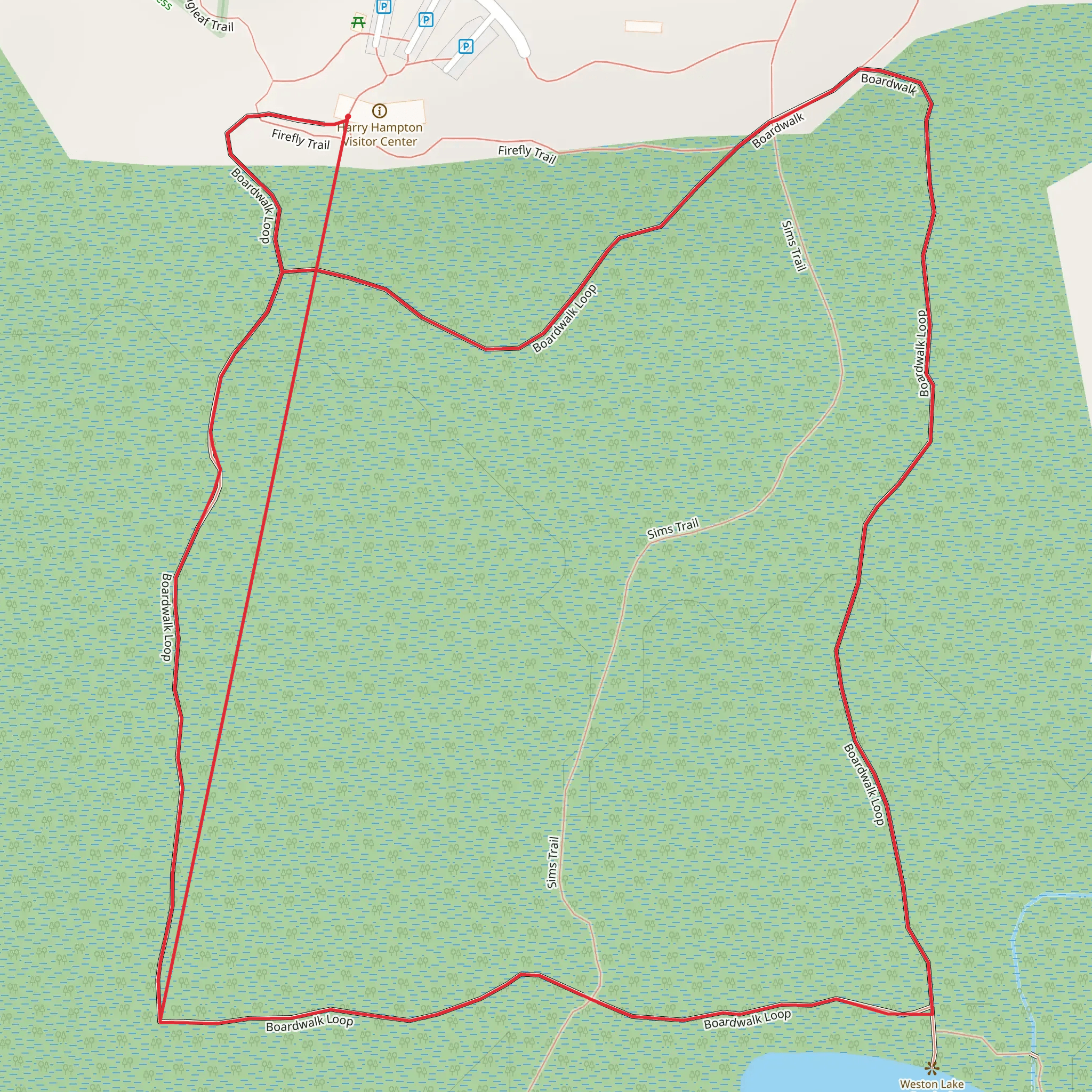 Boardwalk Loop mobile static map