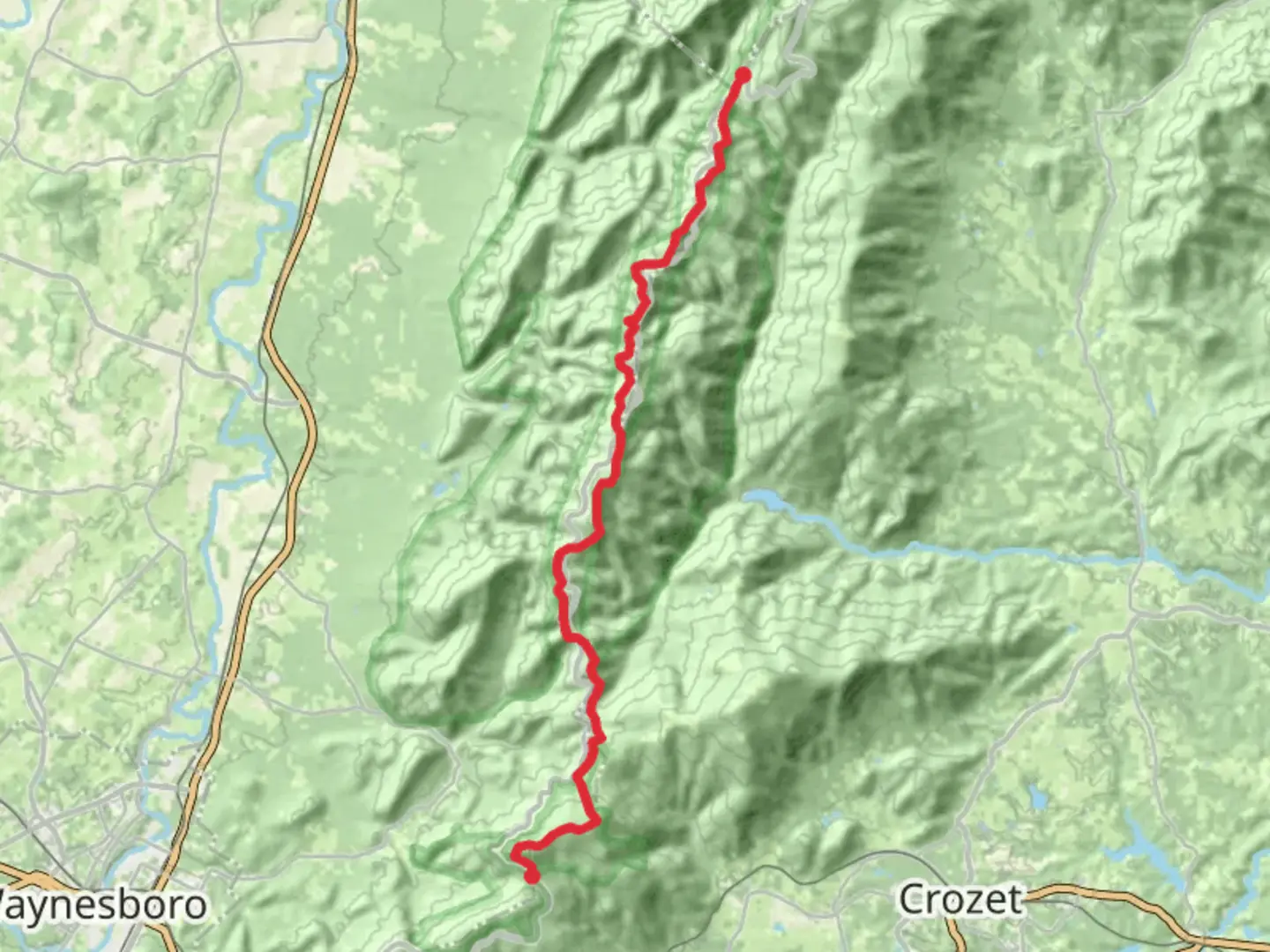 An image depicting the trail Appalachian Trail from Skyline Road and its surrounding area.