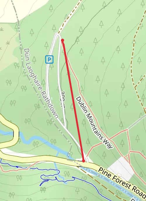 Hike on Ticknock - Fairy Castle Circle mobile static map