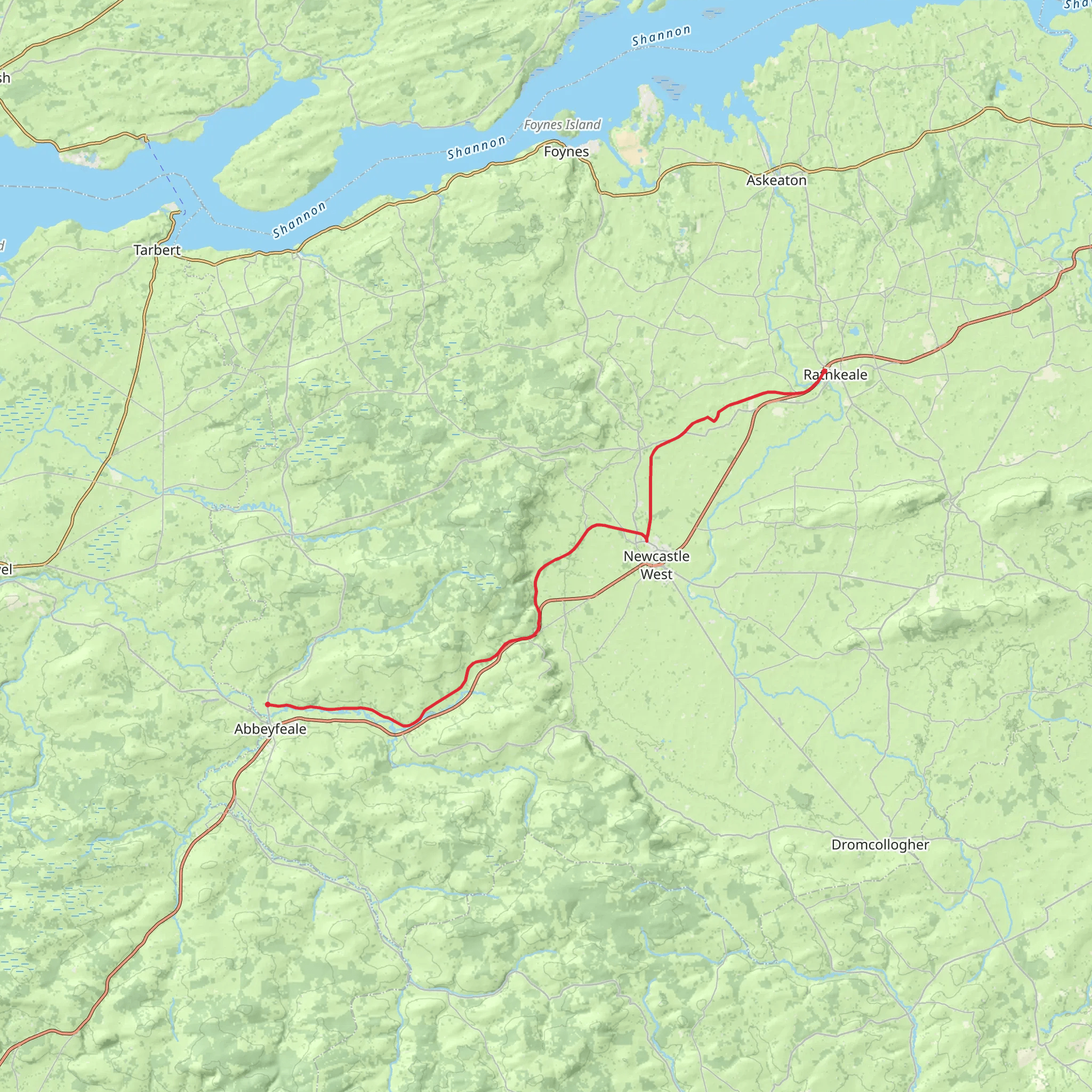 Limerick Greenway mobile static map