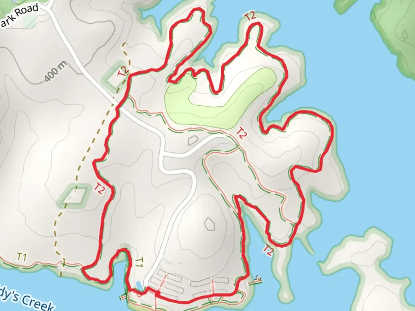 An image depicting the trail Mill's Creek Loop Trail and its surrounding area.