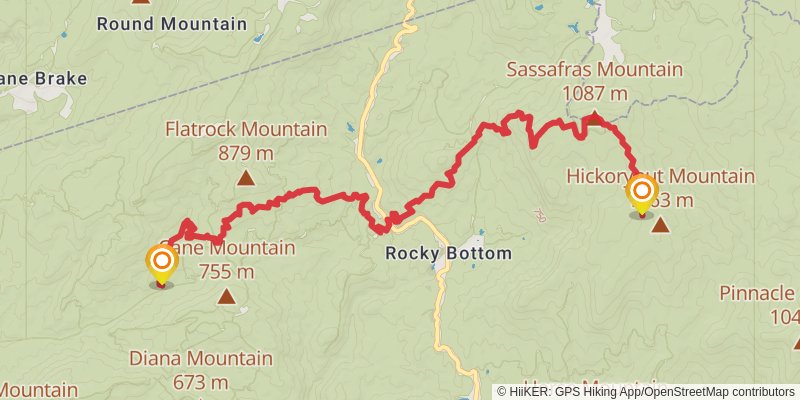 Southeastern Serpentine Trail stage 2 Map