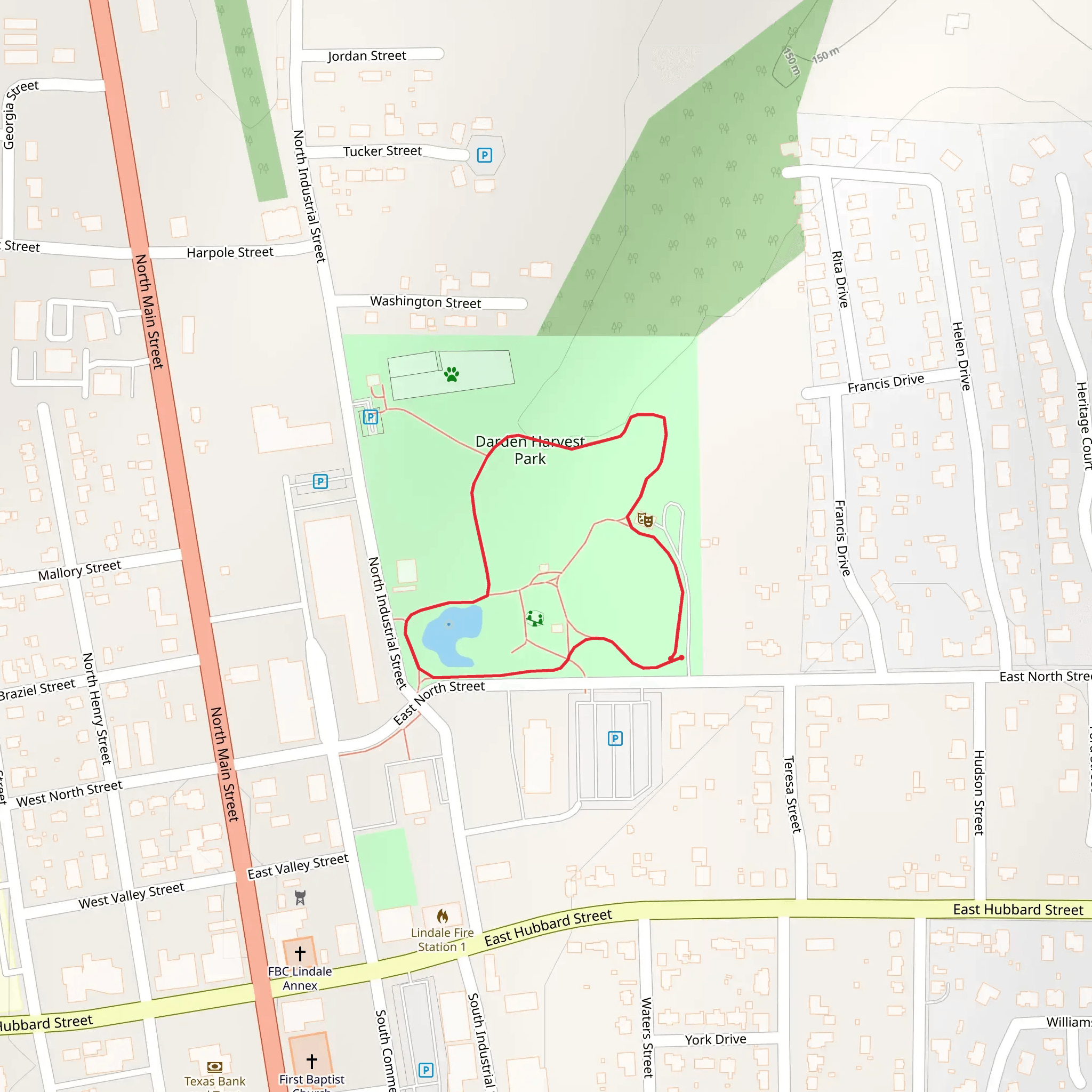 Darden Harvest Park Loop mobile static map