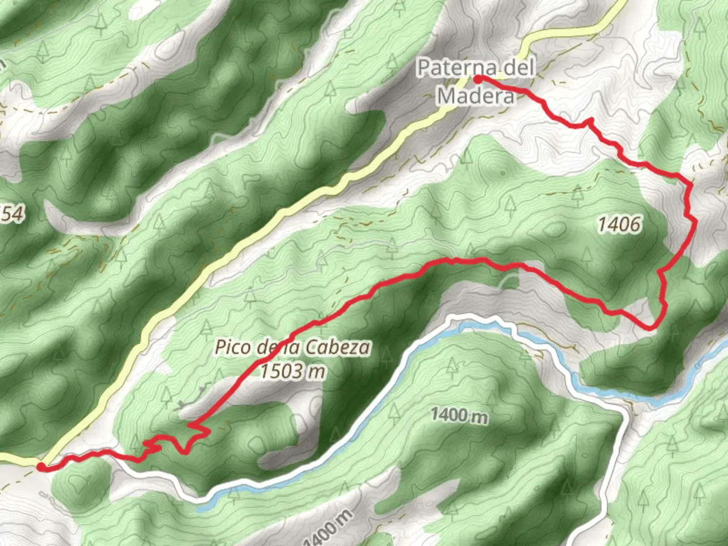 An image depicting the trail Through Pico Cabeza and Sierra Veracruz and its surrounding area.