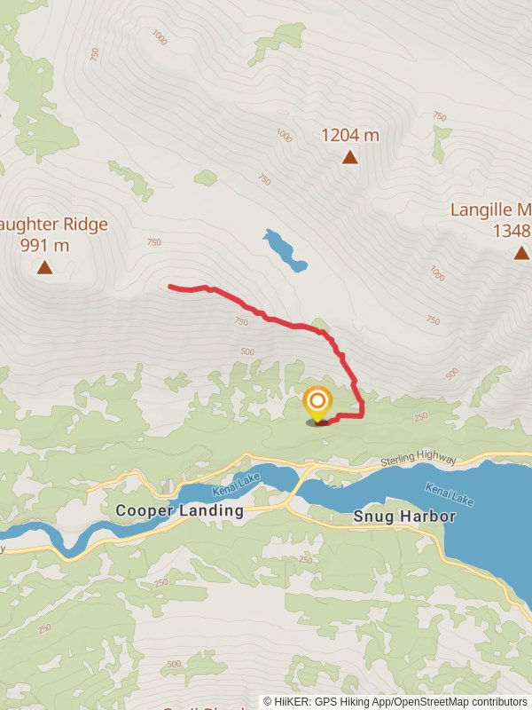 Slaughter Ridge from Kenai Lake