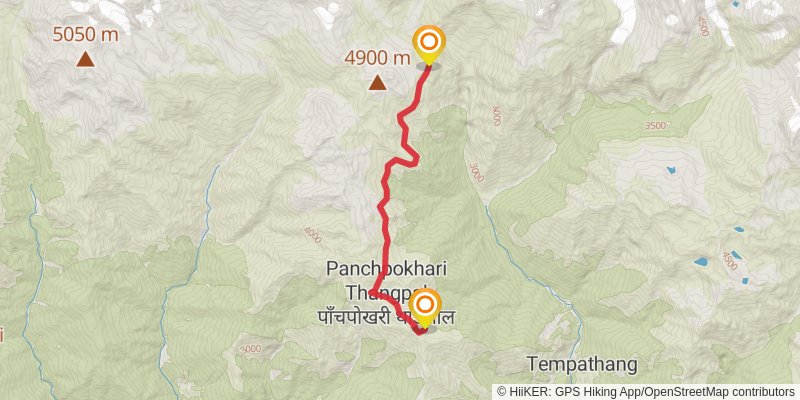 Great Himalayan Trail stage 38 Map