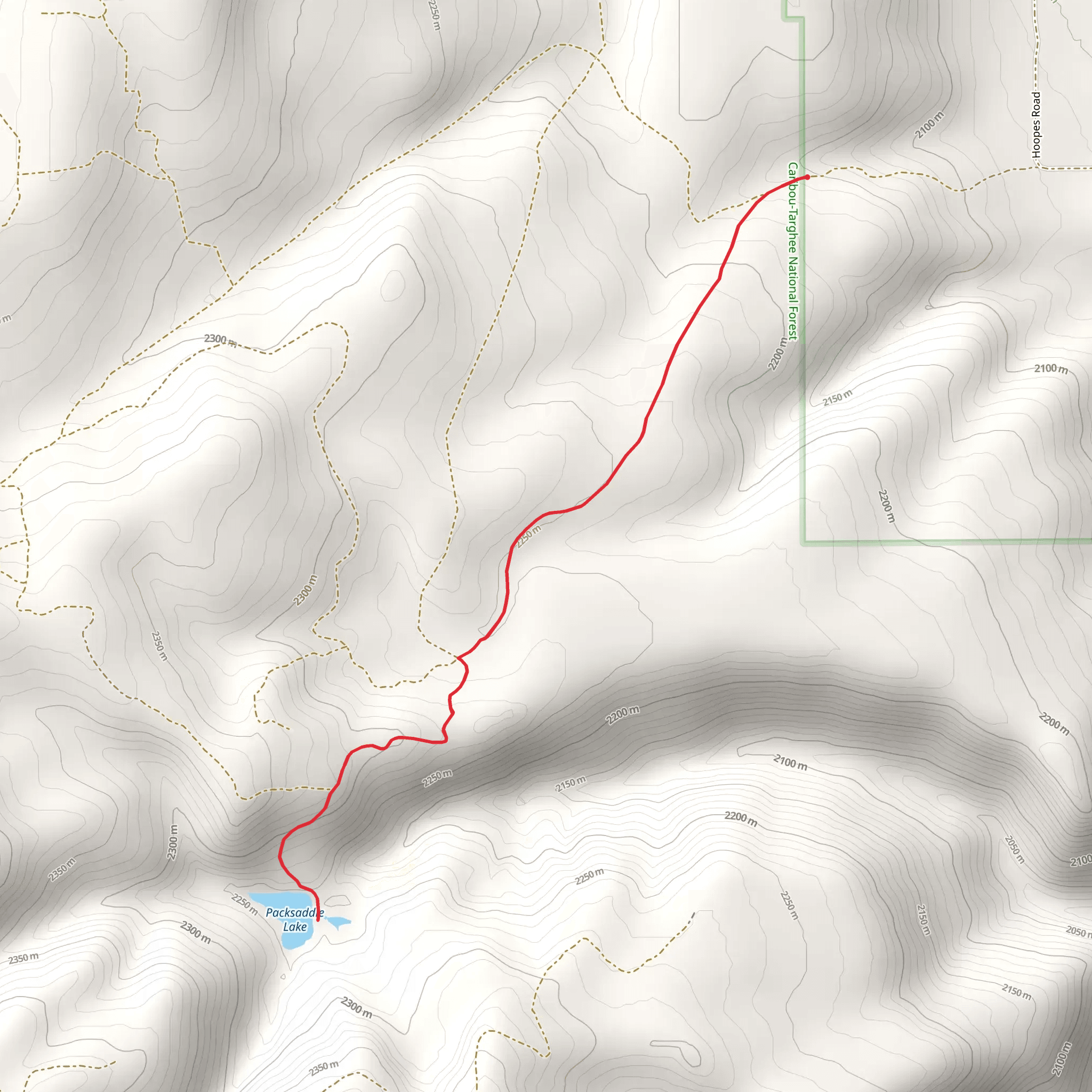 Packsaddle Lake mobile static map