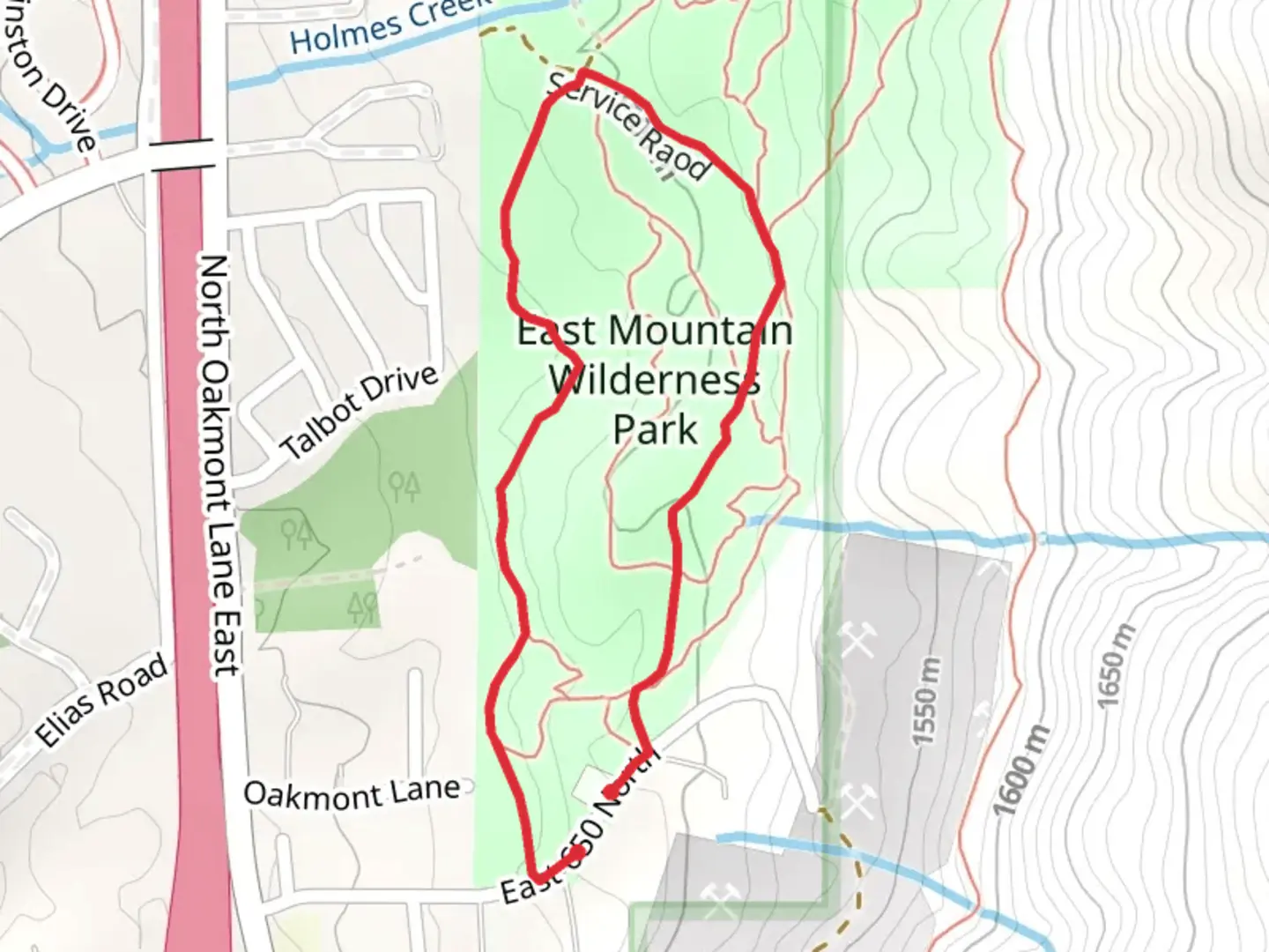 An image depicting the trail Bamberger Loop Trail and its surrounding area.
