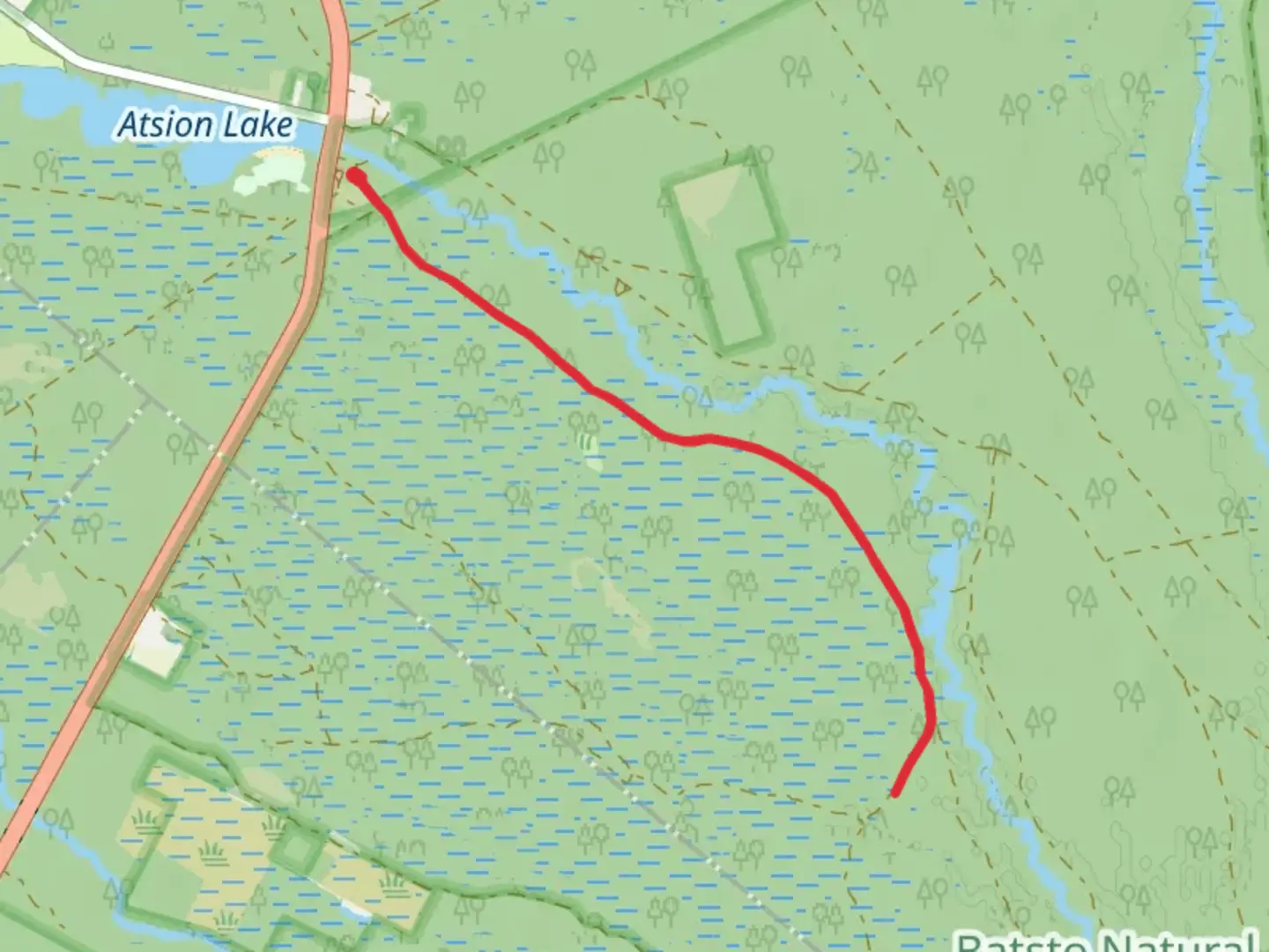 An image depicting the trail Railroad Avenue Out and Back and its surrounding area.